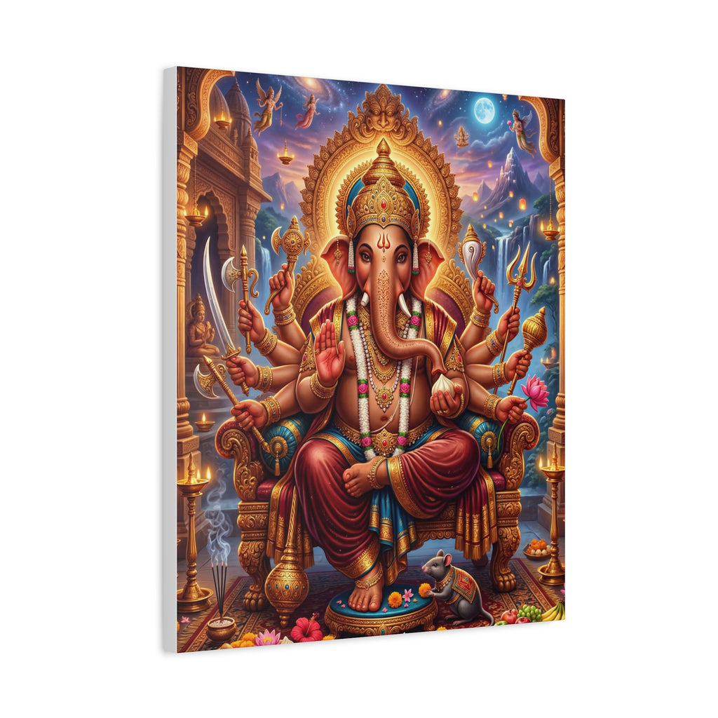 🐘✨ Sacred Ganesha Blessings Canvas — Divine Protection & Abundance Wall Art 👑🪷