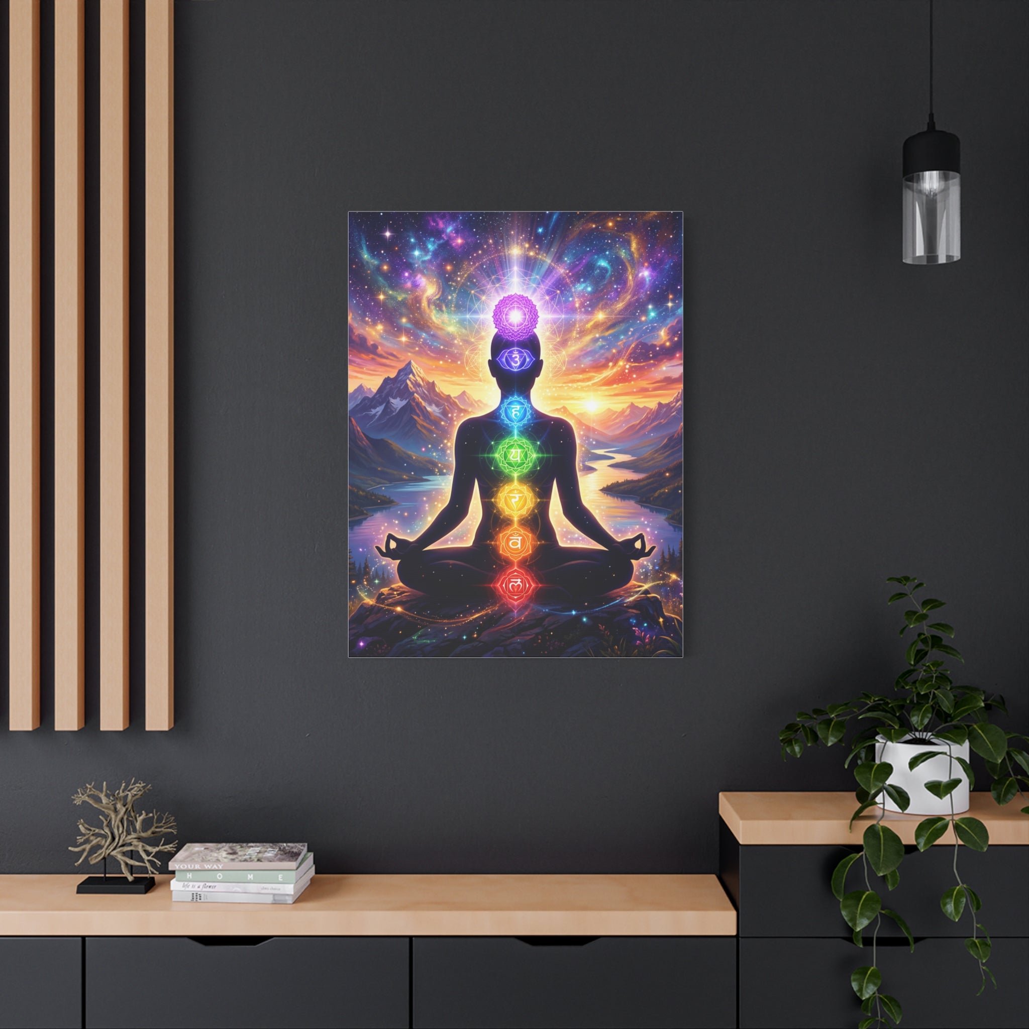🌈✨ 7 Chakra Meditation Canvas — Energy Alignment & Spiritual Balance Wall Art 🧘🏾‍♀️🔮