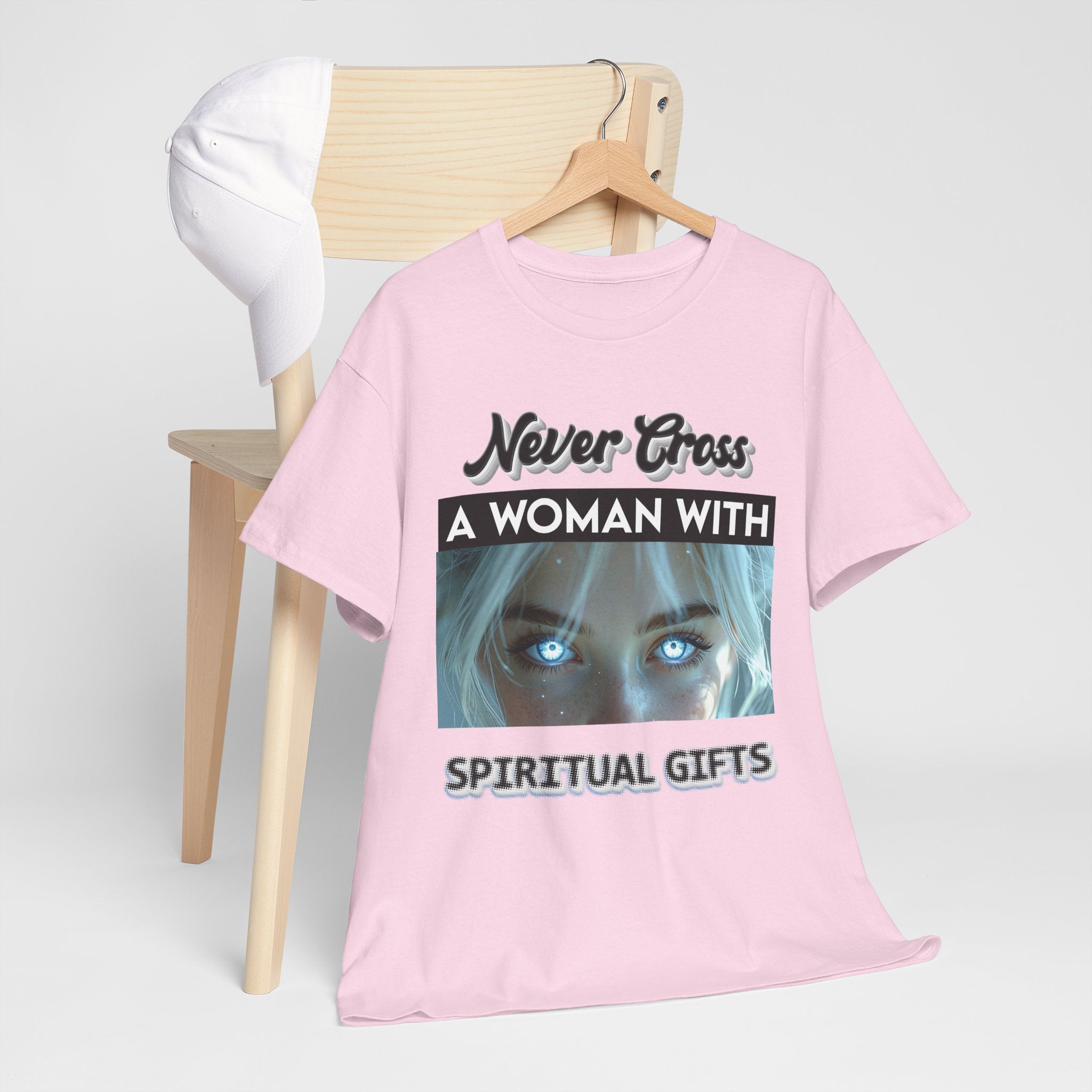 Spiritual Gifts T-Shirt — "Never Cross a Woman With Spiritual Gifts" Mystic Tee