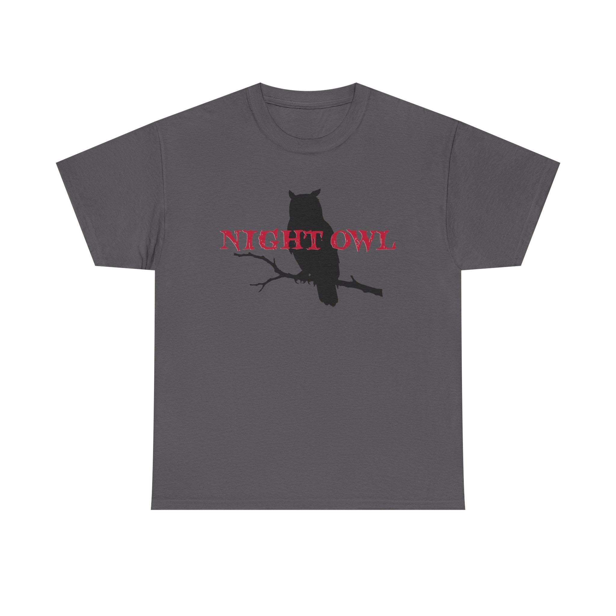 Night Owl T-Shirt — Silhouette Owl on Branch Graphic Tee