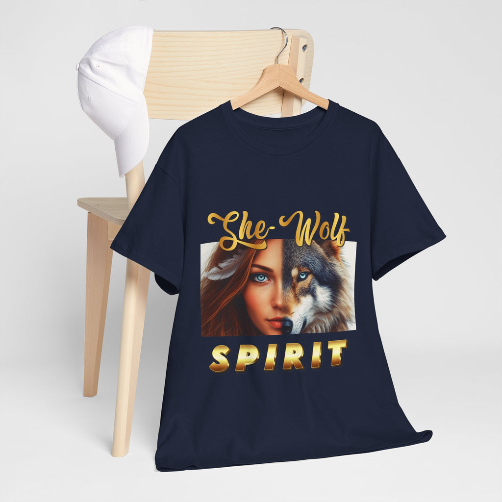 She-Wolf Spirit T-Shirt – Wild Feminine Energy Graphic Tee