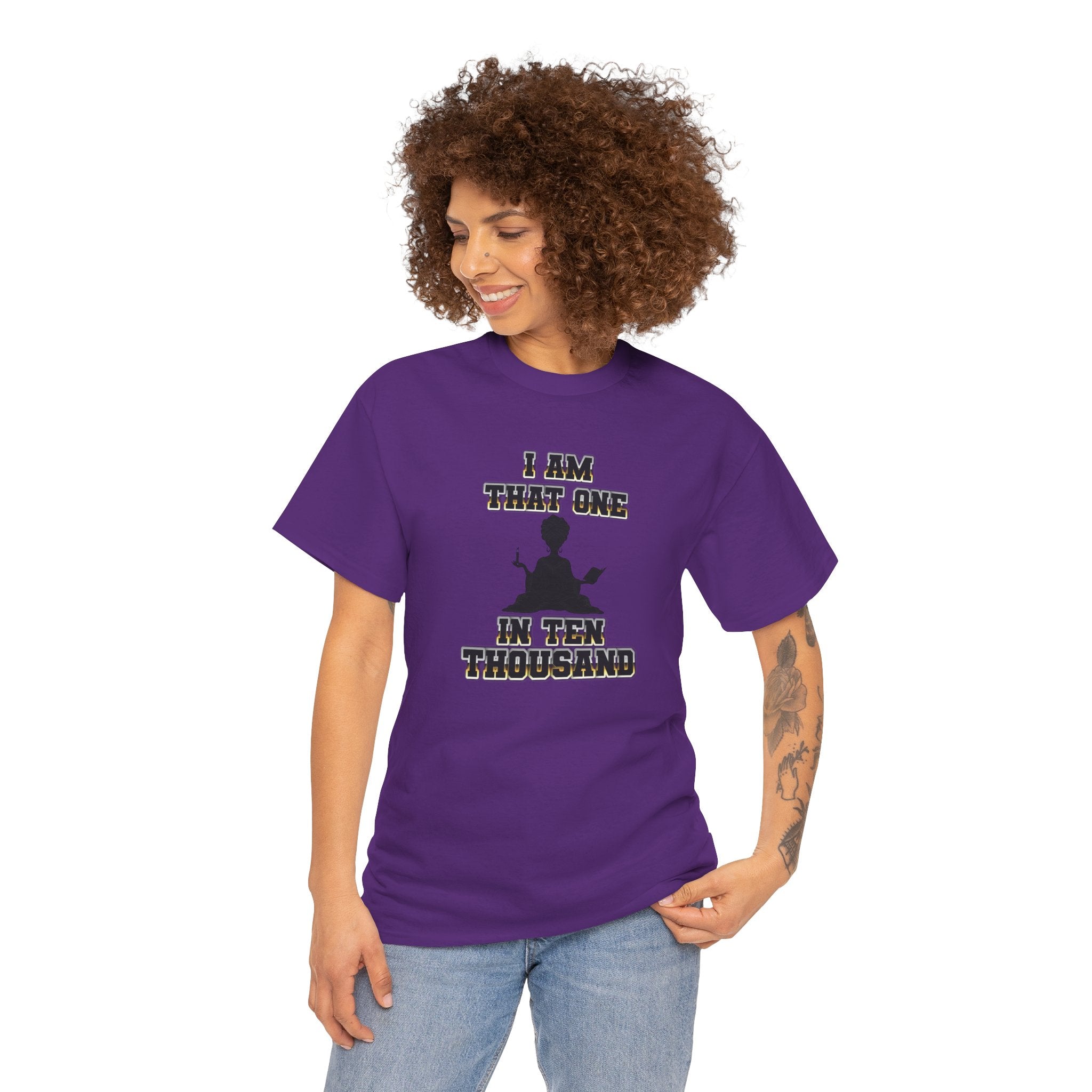 I Am That One in Ten Thousand – Yoga & Spiritual Woman Tee