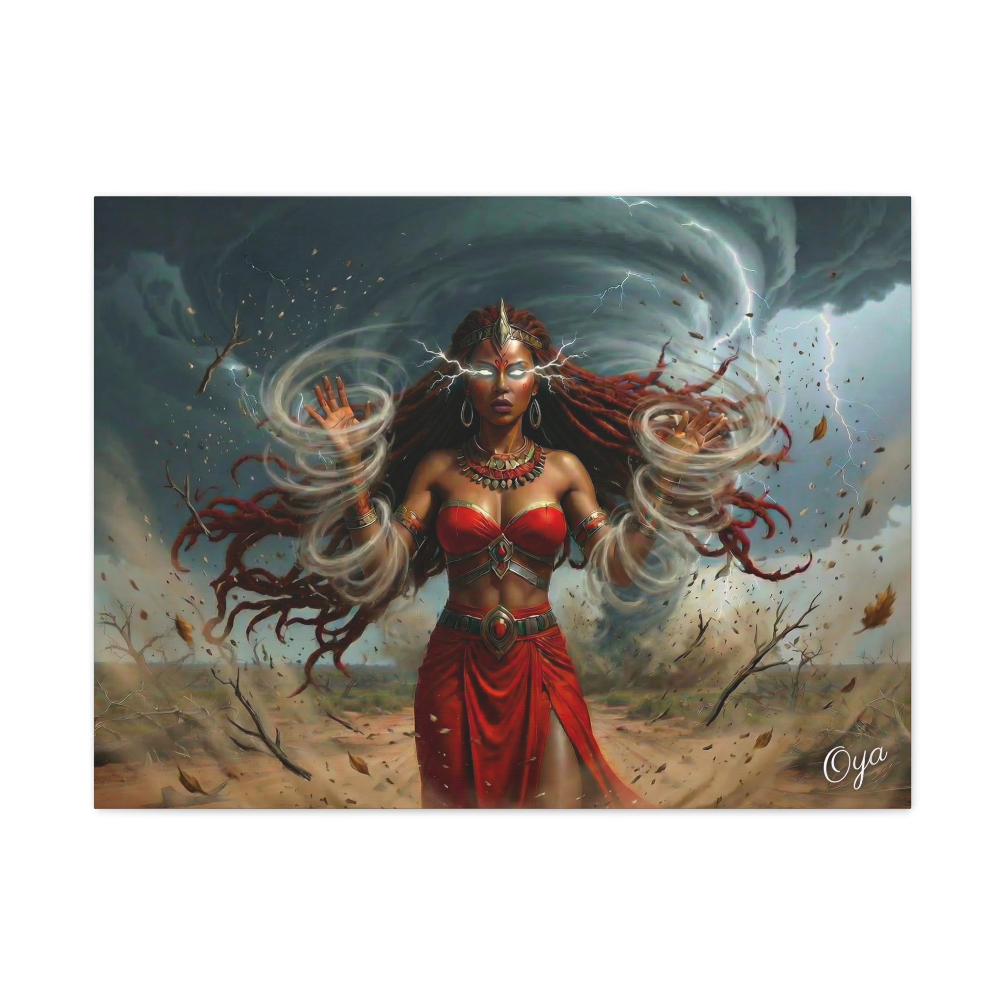 Oya Goddess of the Storm Matte Canvas