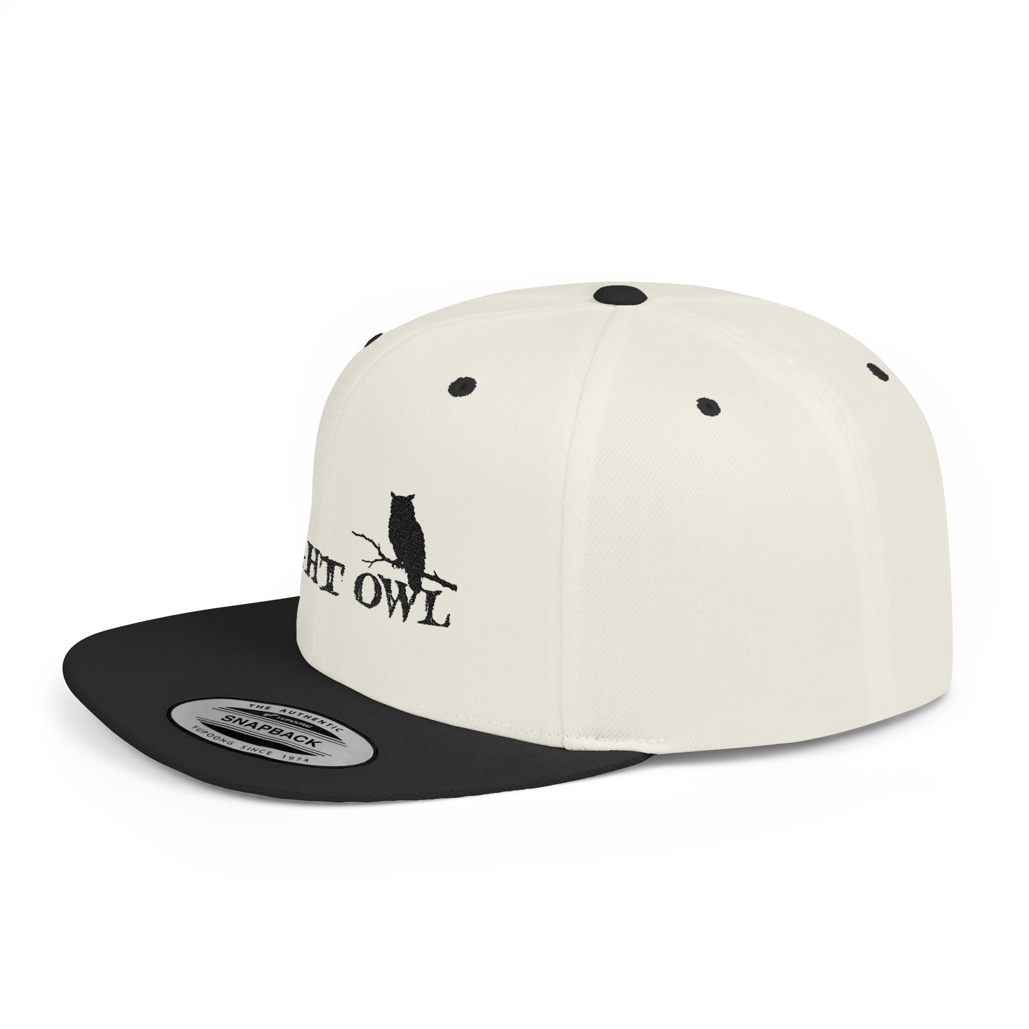 Night Owl Snapback — Nocturnal Streetwear Flat Bill Cap