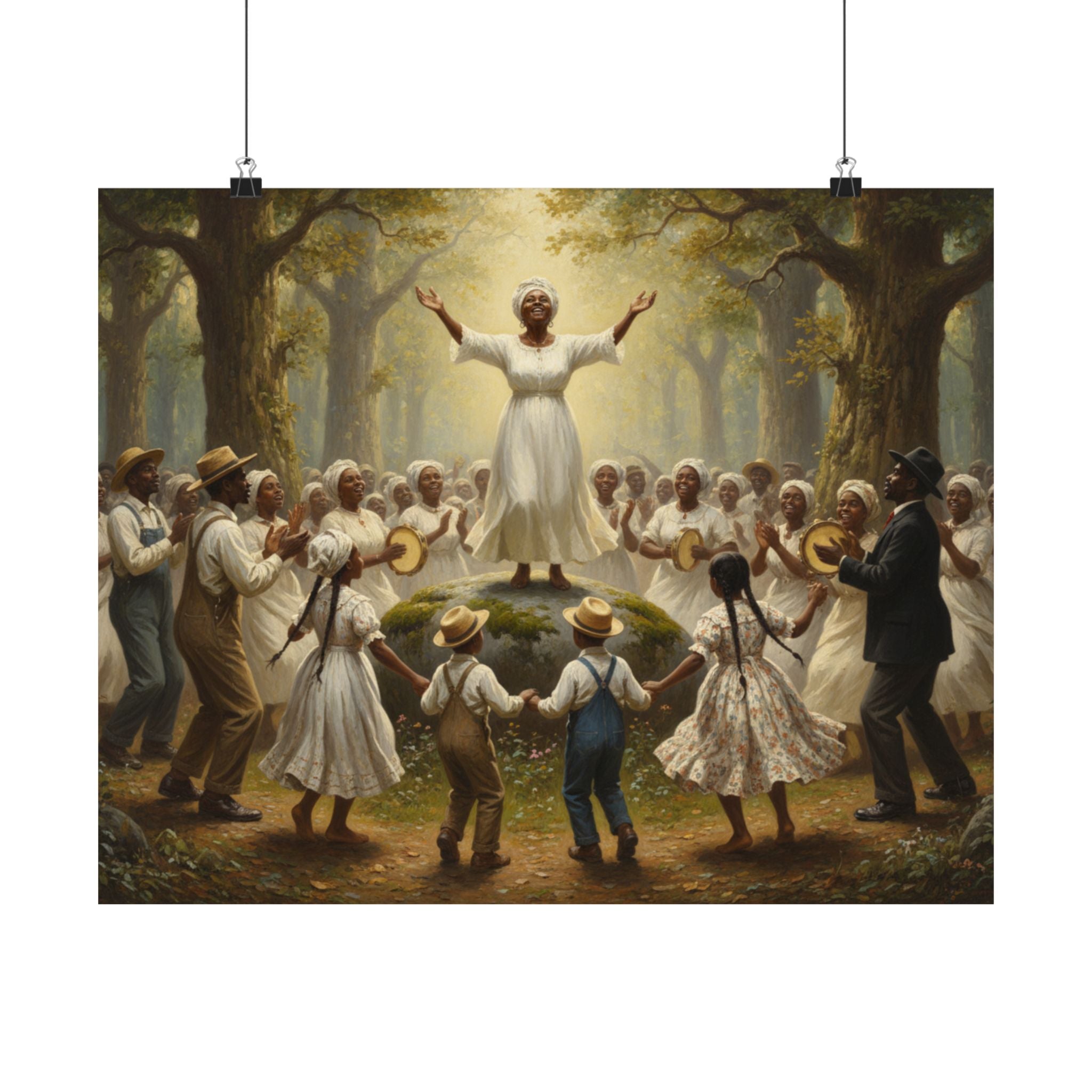 Spiritual Revival Matte Poster — Community Gospel Worship Art Print