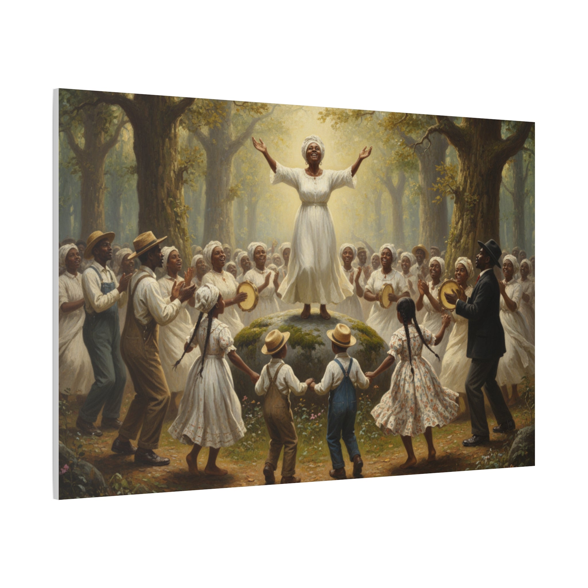 Gospel Revival Matte Canvas Print — "Hallelujah" Southern Praise Wall Art
