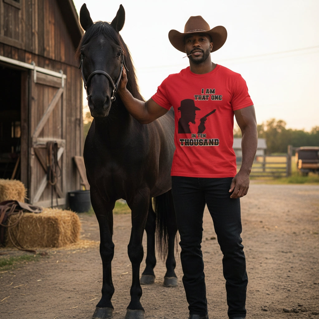 🤠🔥 One In Ten Thousand Cowboy Tee — Rare Soul Western Statement Shirt ✨🐎