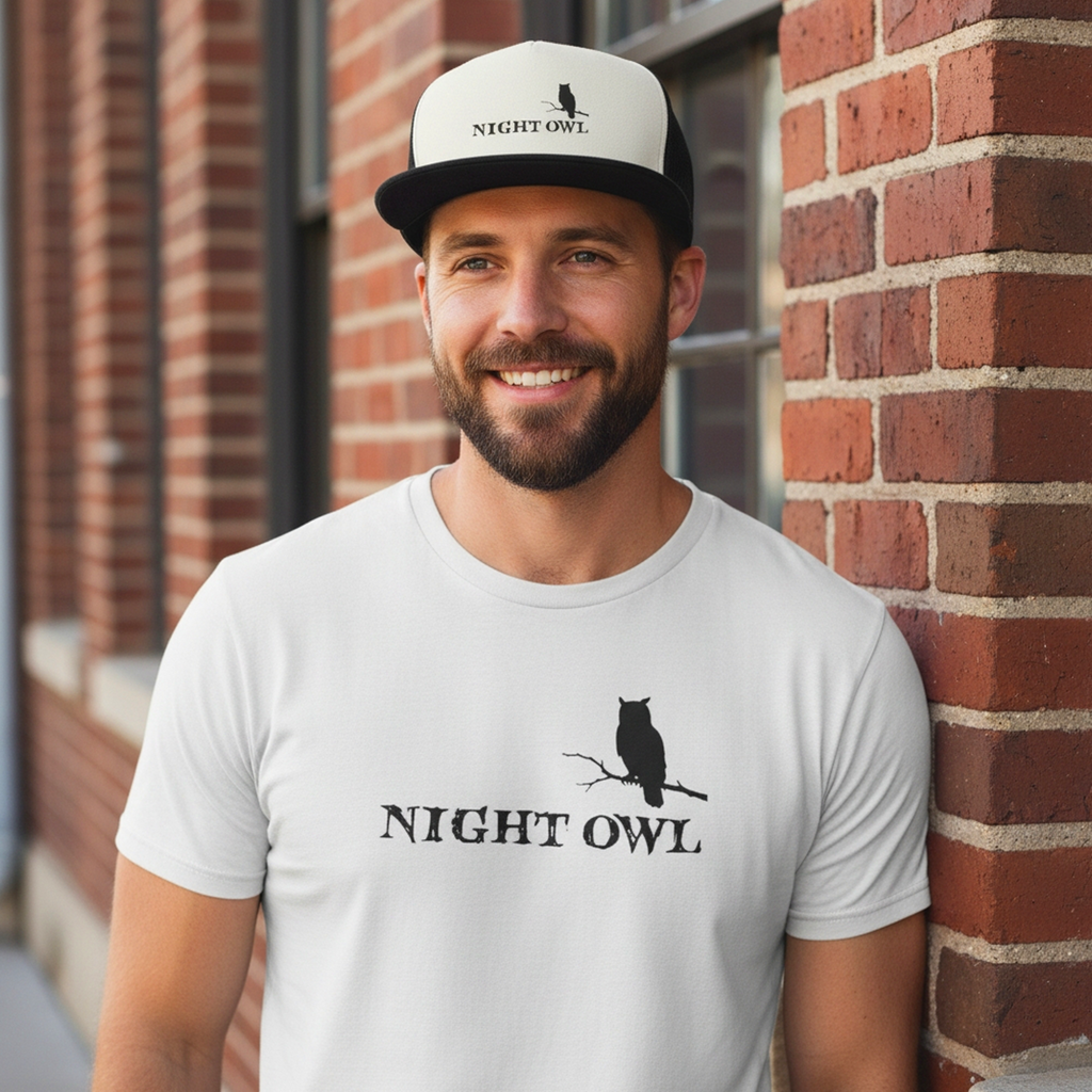 Night Owl Snapback — Nocturnal Streetwear Flat Bill Cap