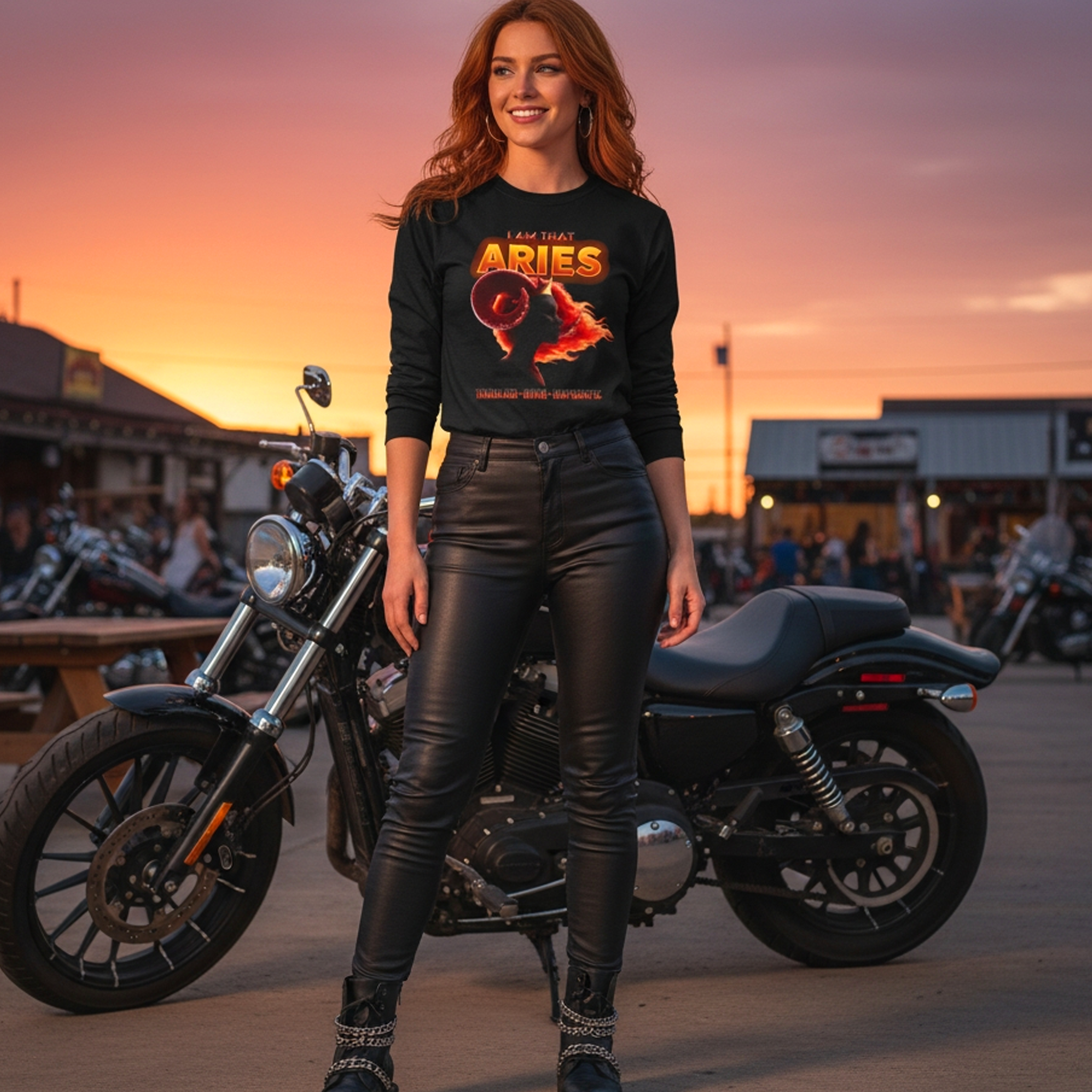 Aries Zodiac Long Sleeve Tee — “I Am That Aries” Astrological T‑Shirt