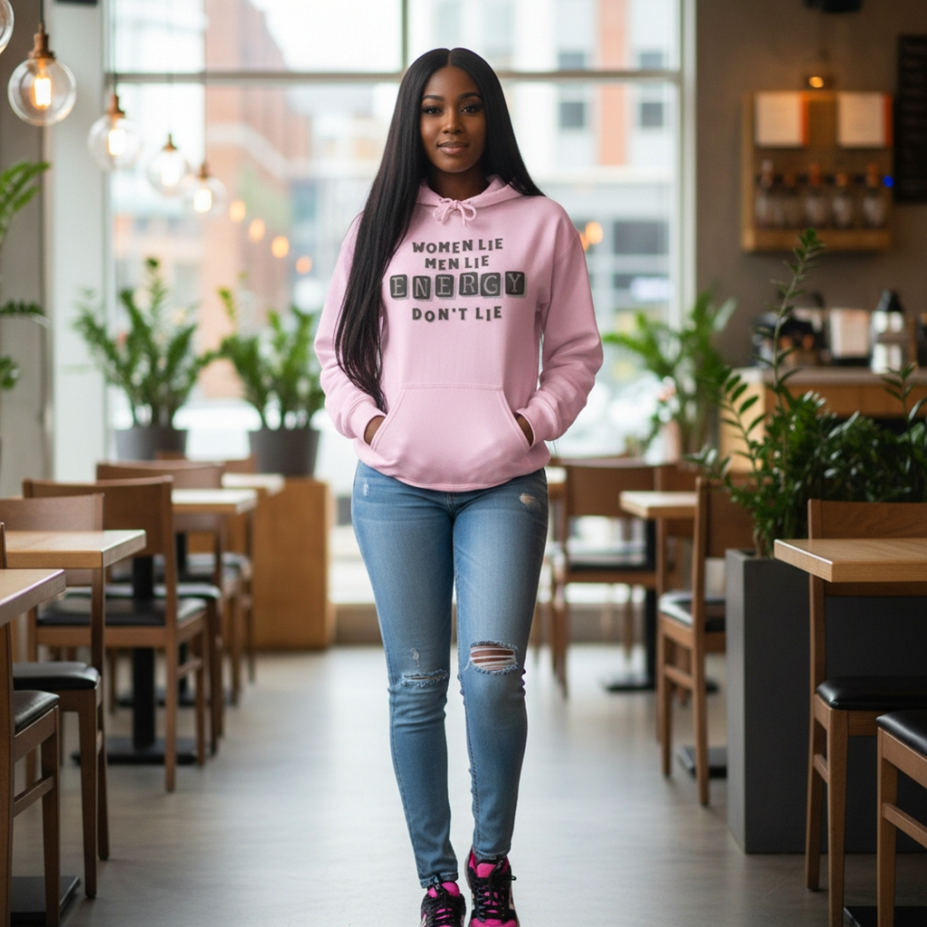 Energy Don’t Lie™ Hoodie — Truth Over Talk Statement Pullover  Spiritual + Street