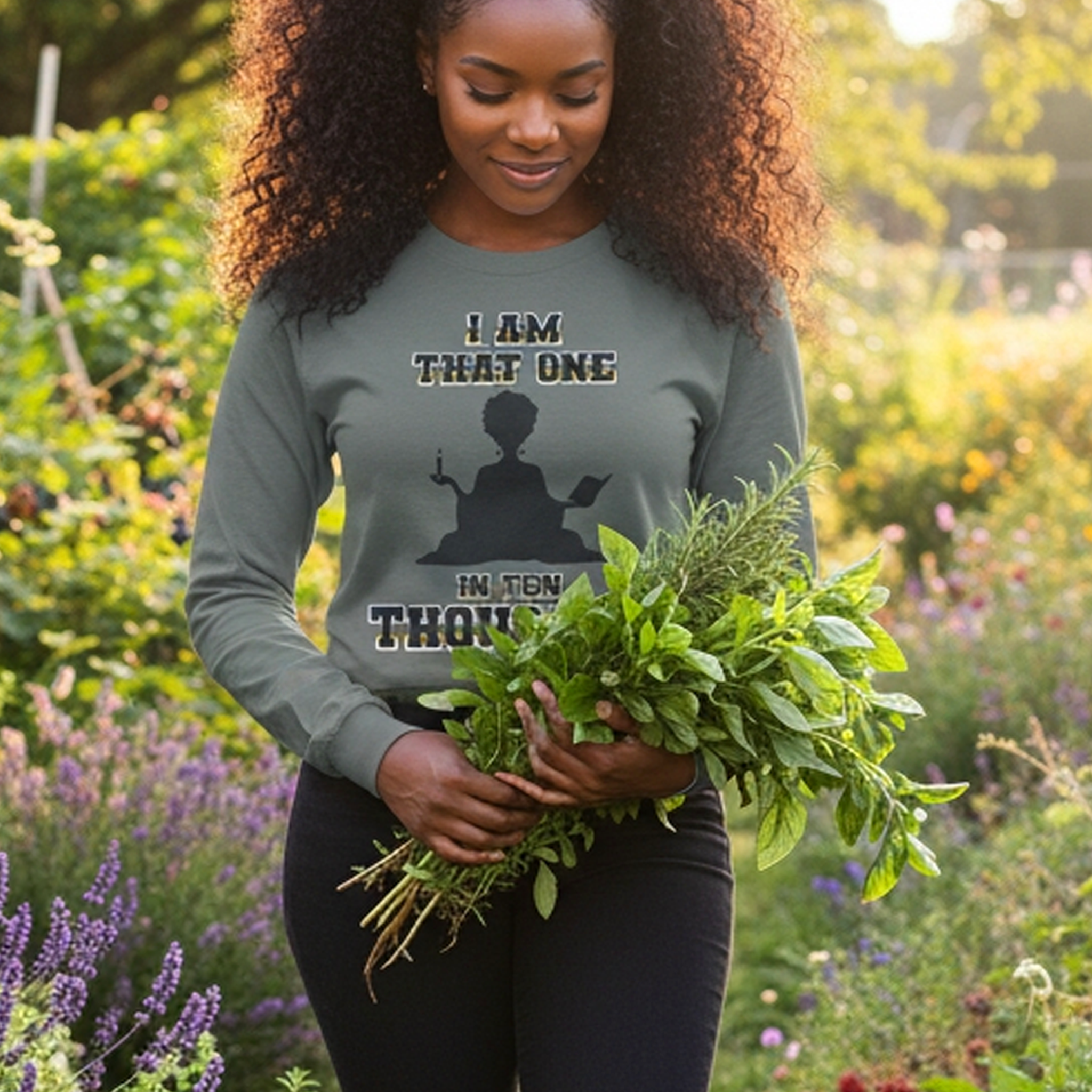 Spiritual Long Sleeve Tee — "I Am That One in Ten Thousand"