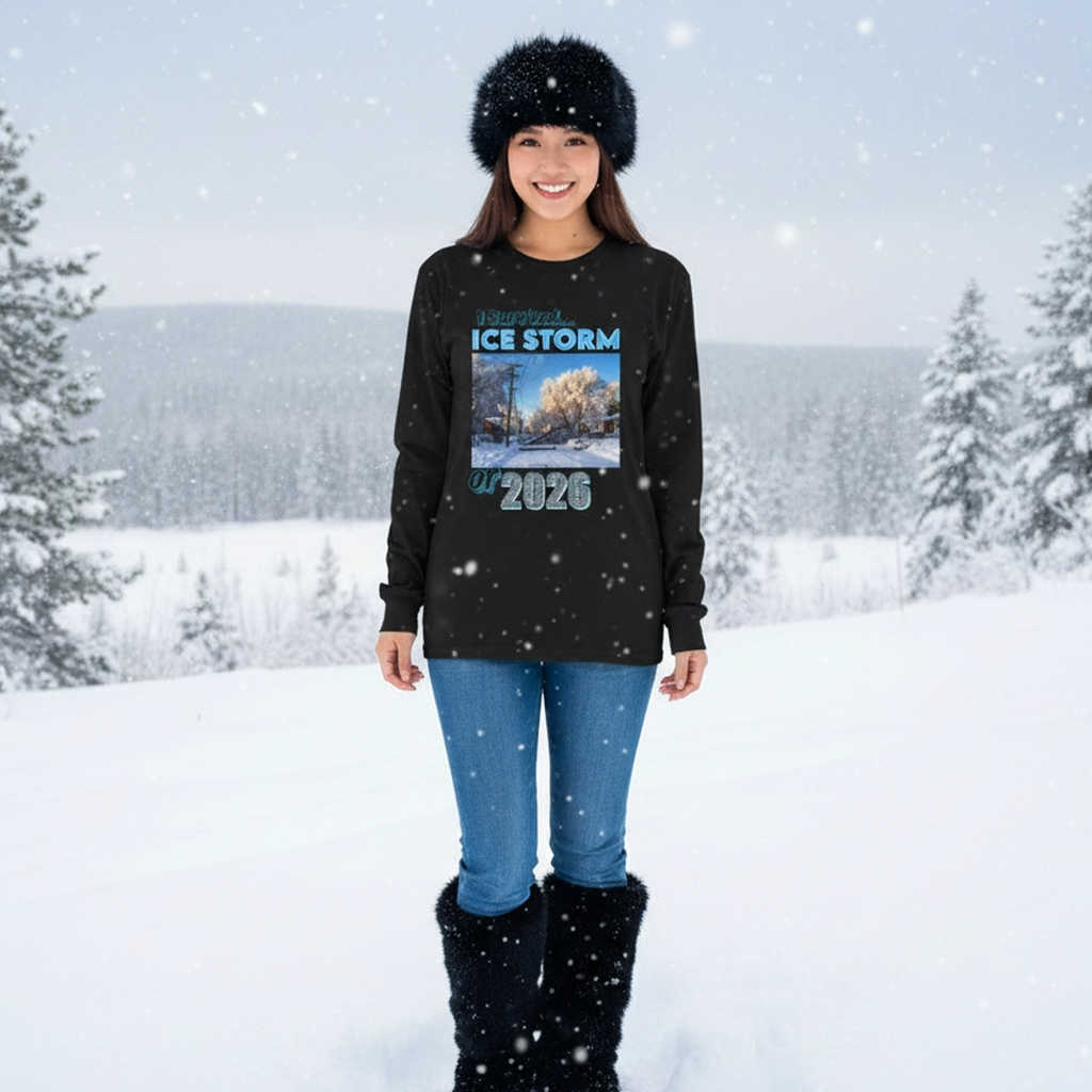 Ice Storm Survivor ’26 — Ultra Cotton Long Sleeve Tee  Nostalgic / Keepsake