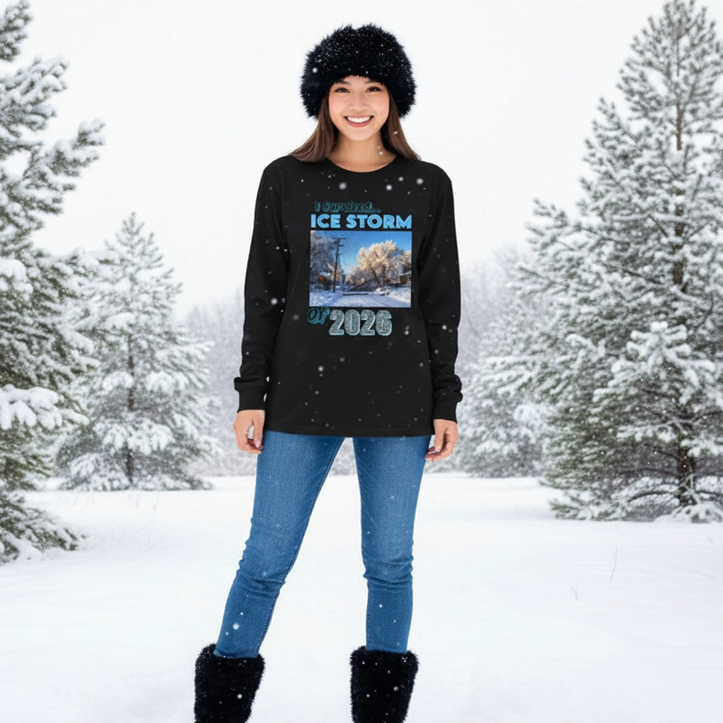 Ice Storm Survivor ’26 — Ultra Cotton Long Sleeve Tee  Nostalgic / Keepsake