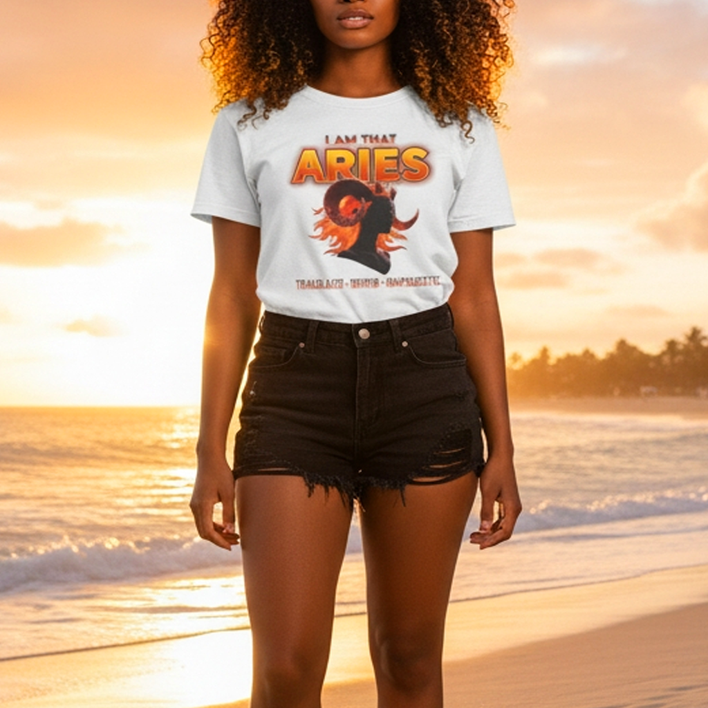 I Am That Aries™ — Bold Ram Zodiac Statement T-Shirt