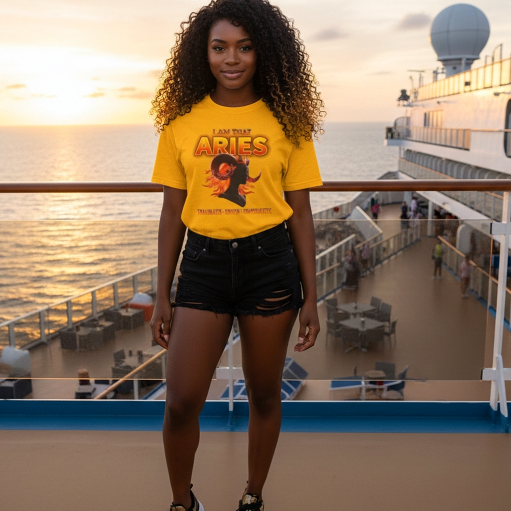I Am That Aries™ — Bold Ram Zodiac Statement T-Shirt