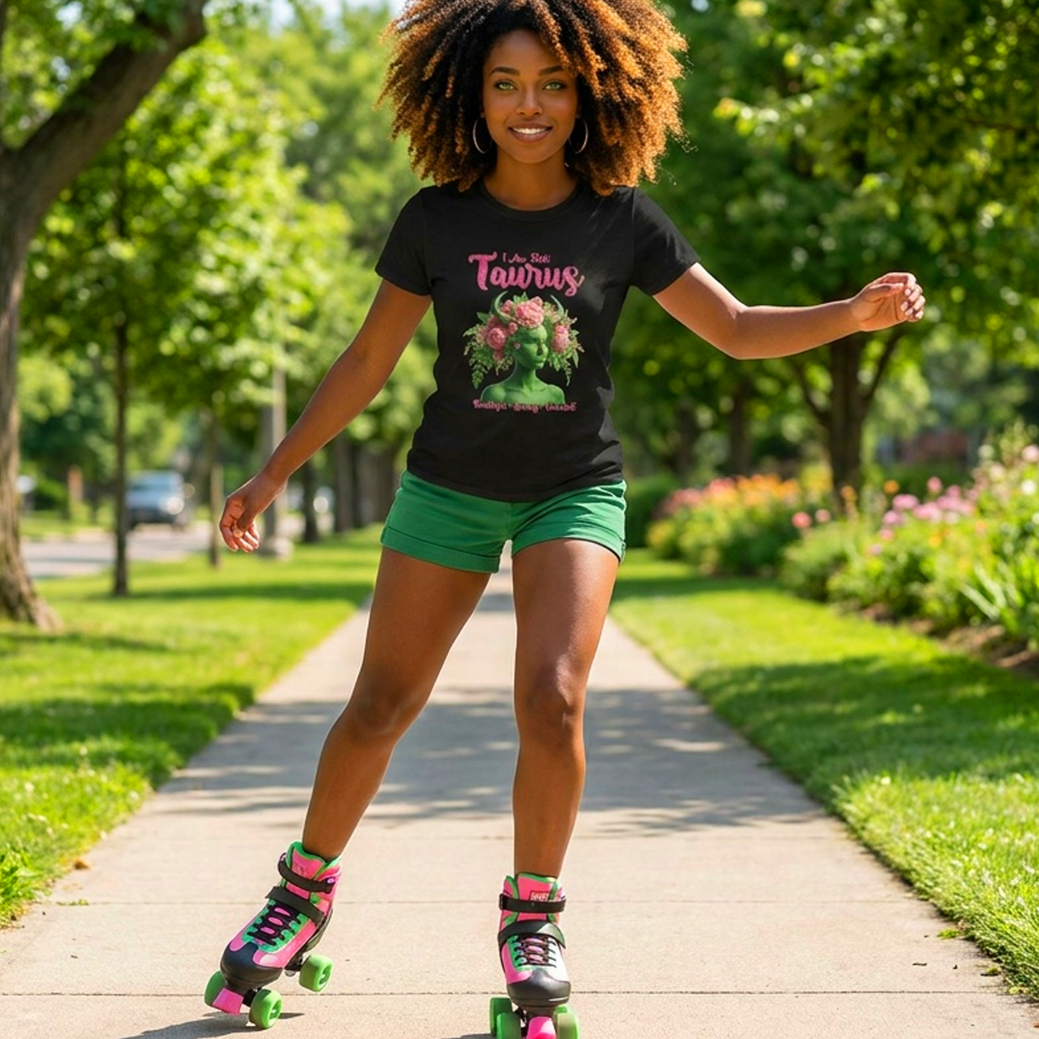 🌸♉ I’M THAT TAURUS TEE — FLORAL STATUE ZODIAC POWER SHIRT 🔥✨