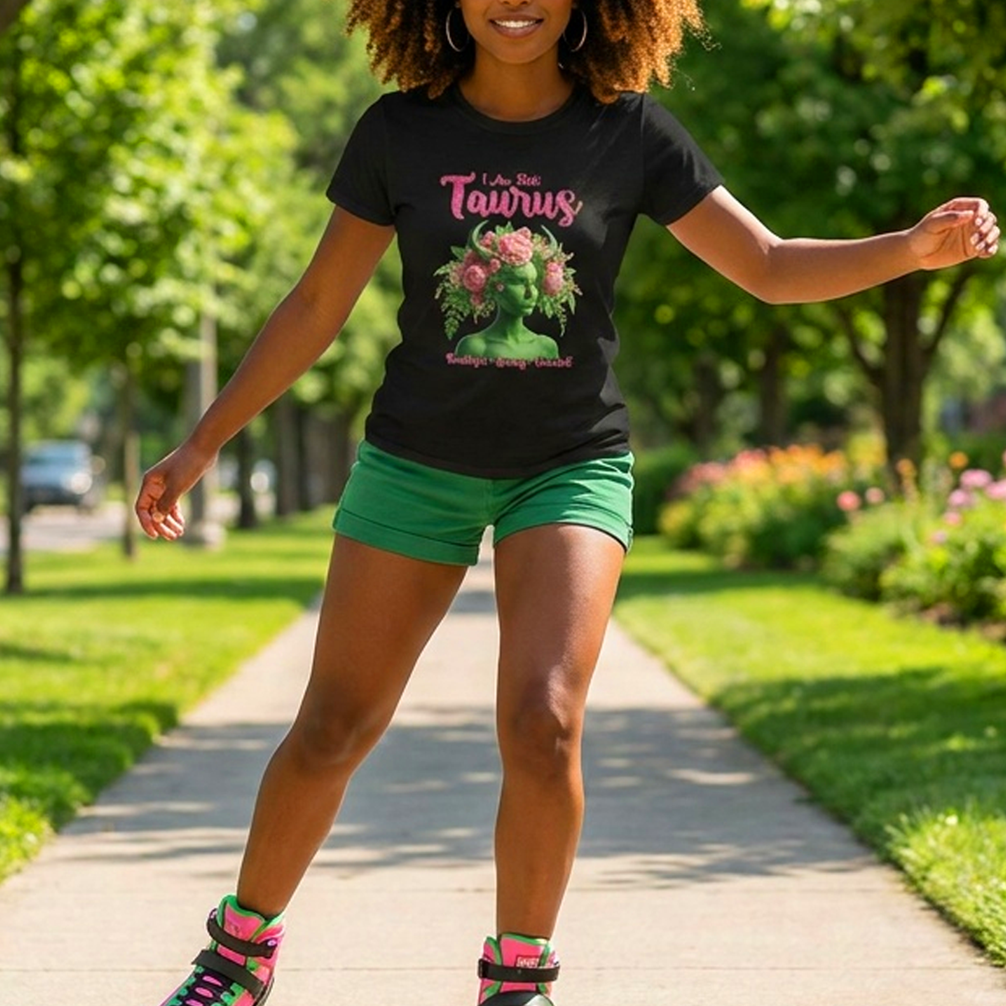 🌸♉ I’M THAT TAURUS TEE — FLORAL STATUE ZODIAC POWER SHIRT 🔥✨