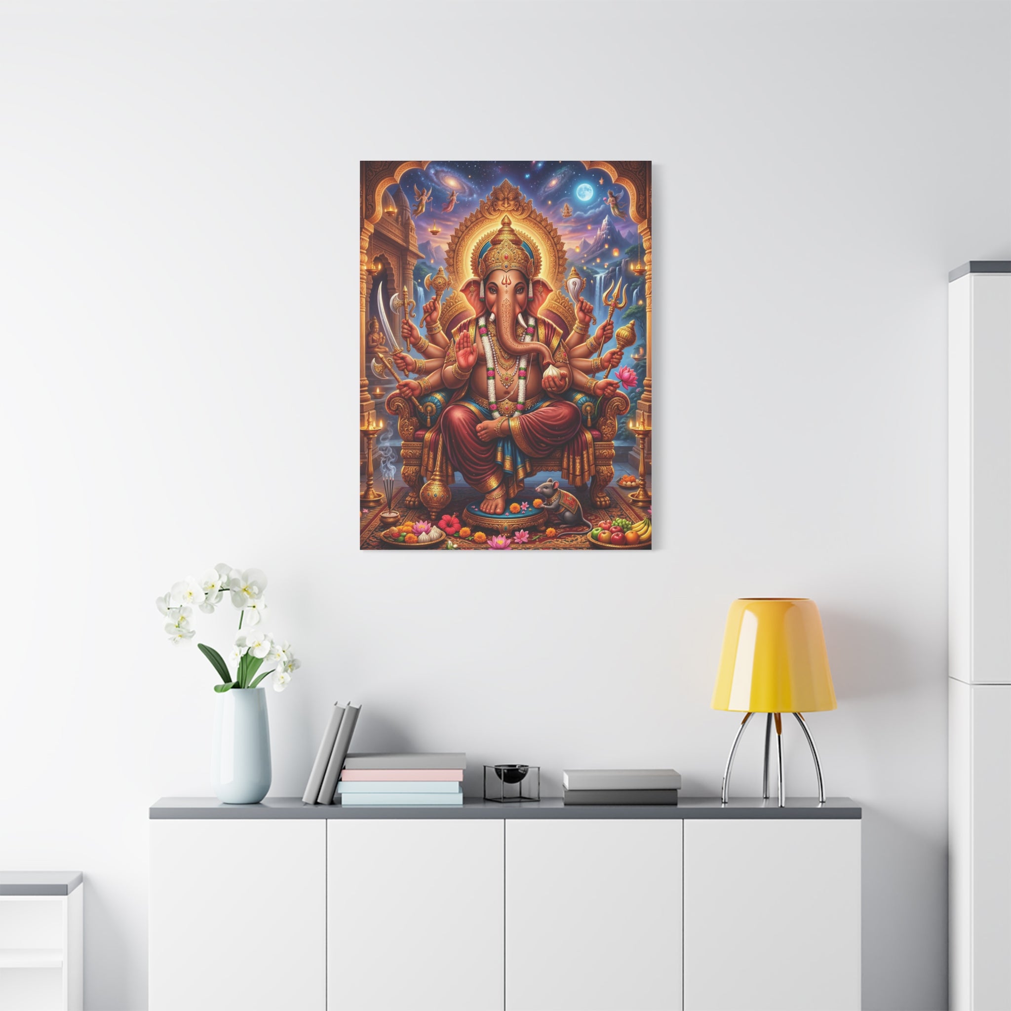 🐘✨ Sacred Ganesha Blessings Canvas — Divine Protection & Abundance Wall Art 👑🪷