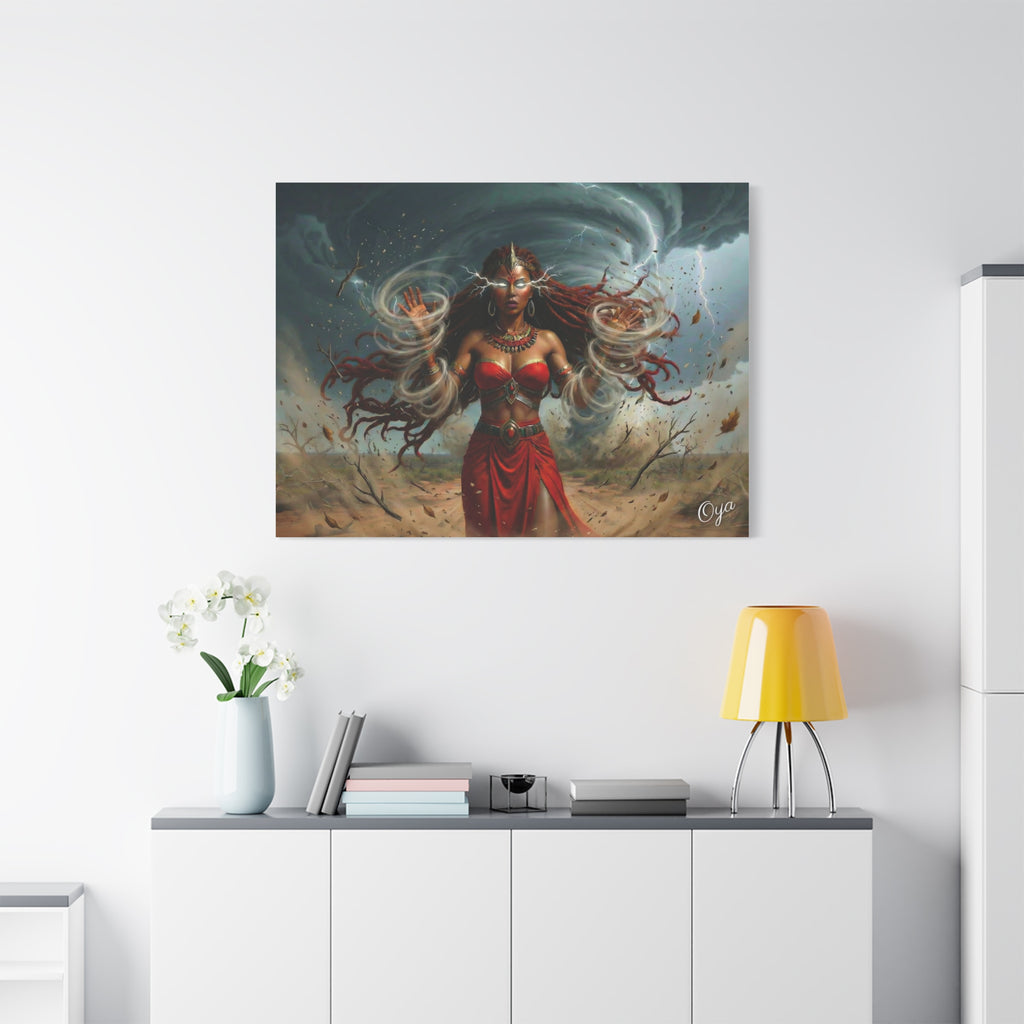 Oya Goddess of the Storm Matte Canvas