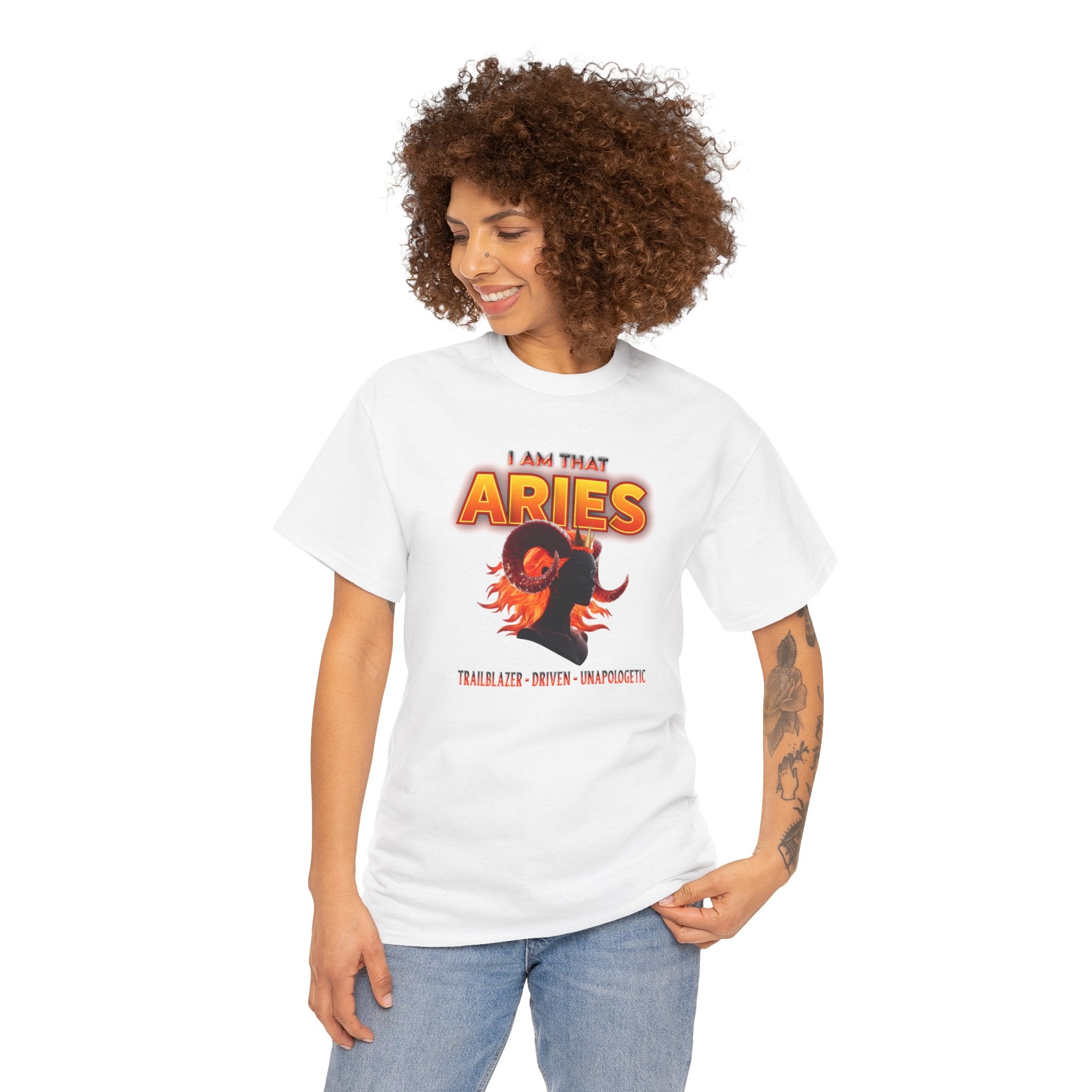 I Am That Aries™ — Bold Ram Zodiac Statement T-Shirt