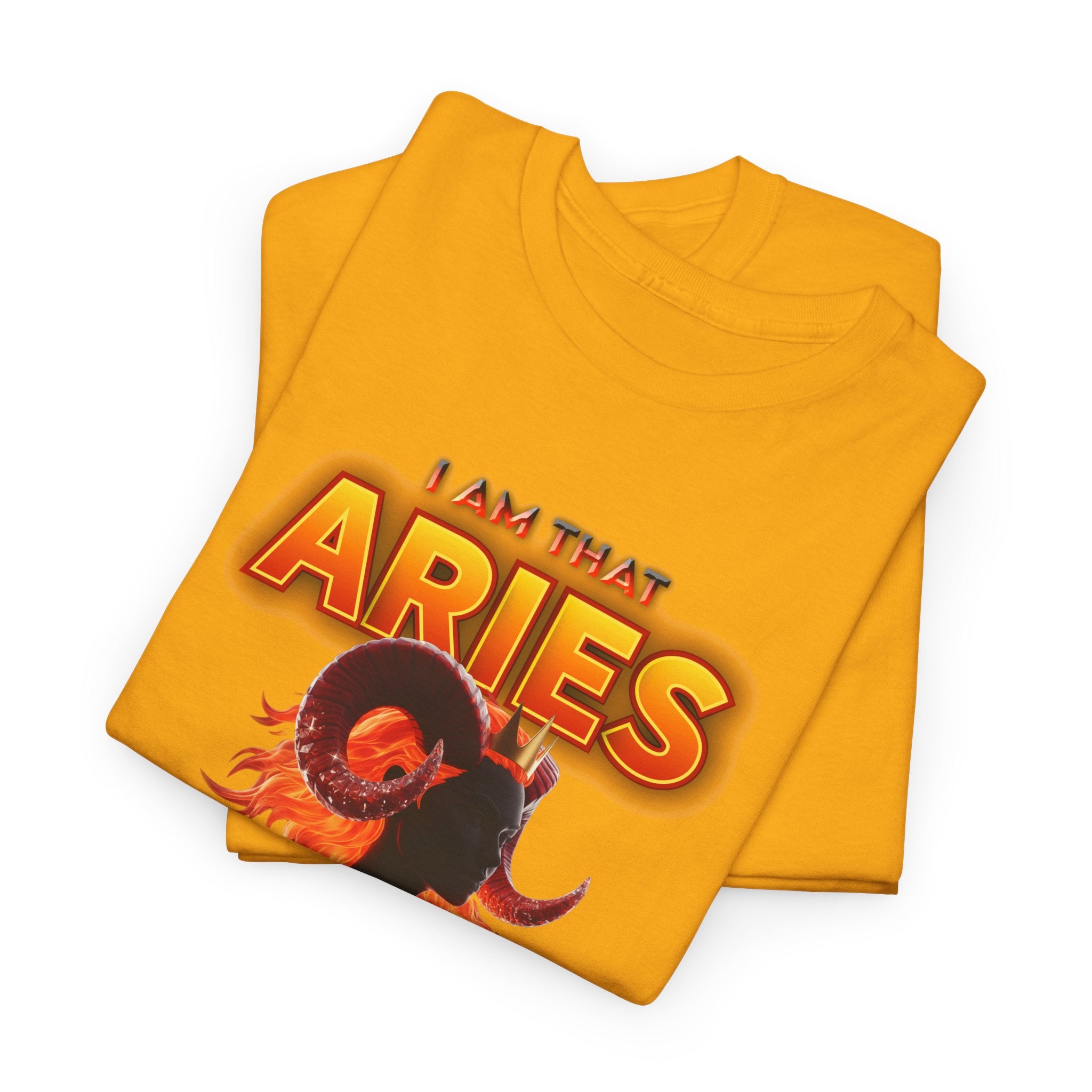 I Am That Aries™ — Bold Ram Zodiac Statement T-Shirt