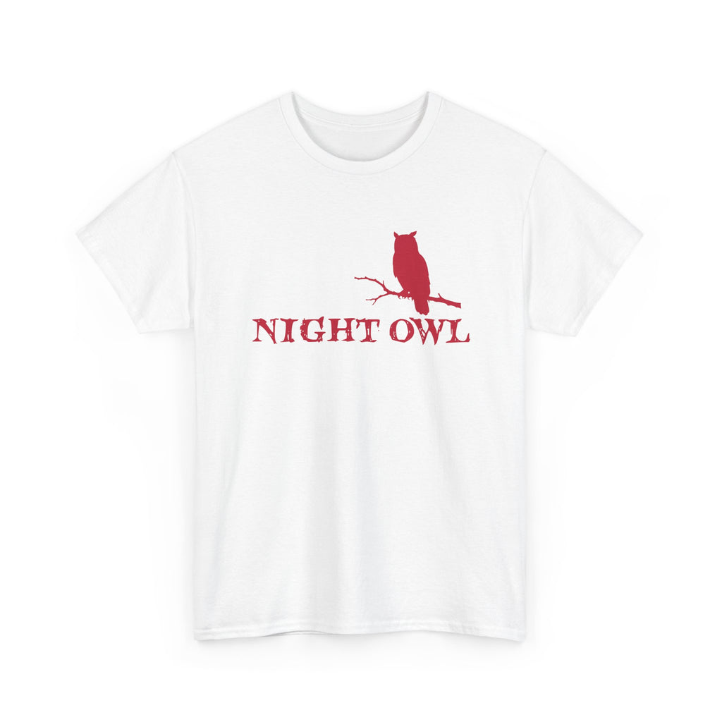 Night Owl Red Graphic Tee — Unisex Statement Shirt