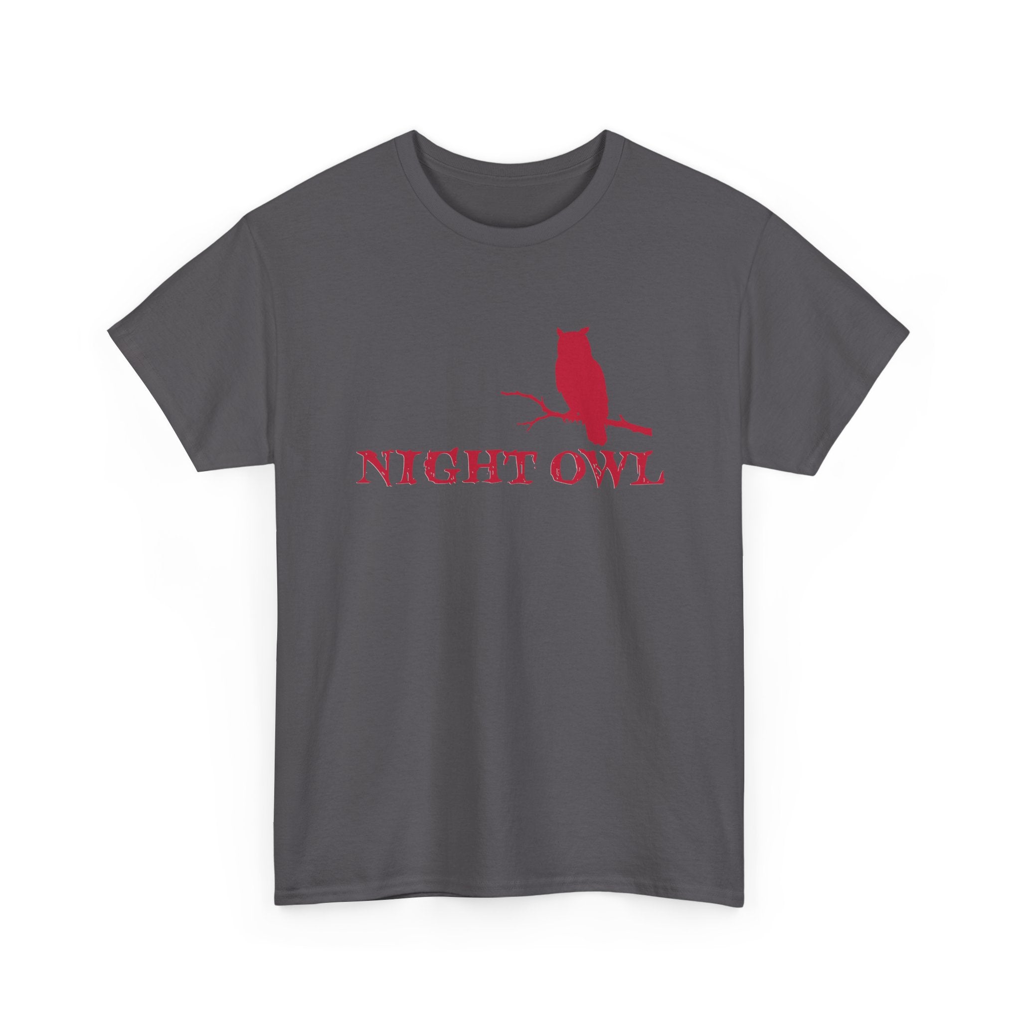 Night Owl Red Graphic Tee — Unisex Statement Shirt