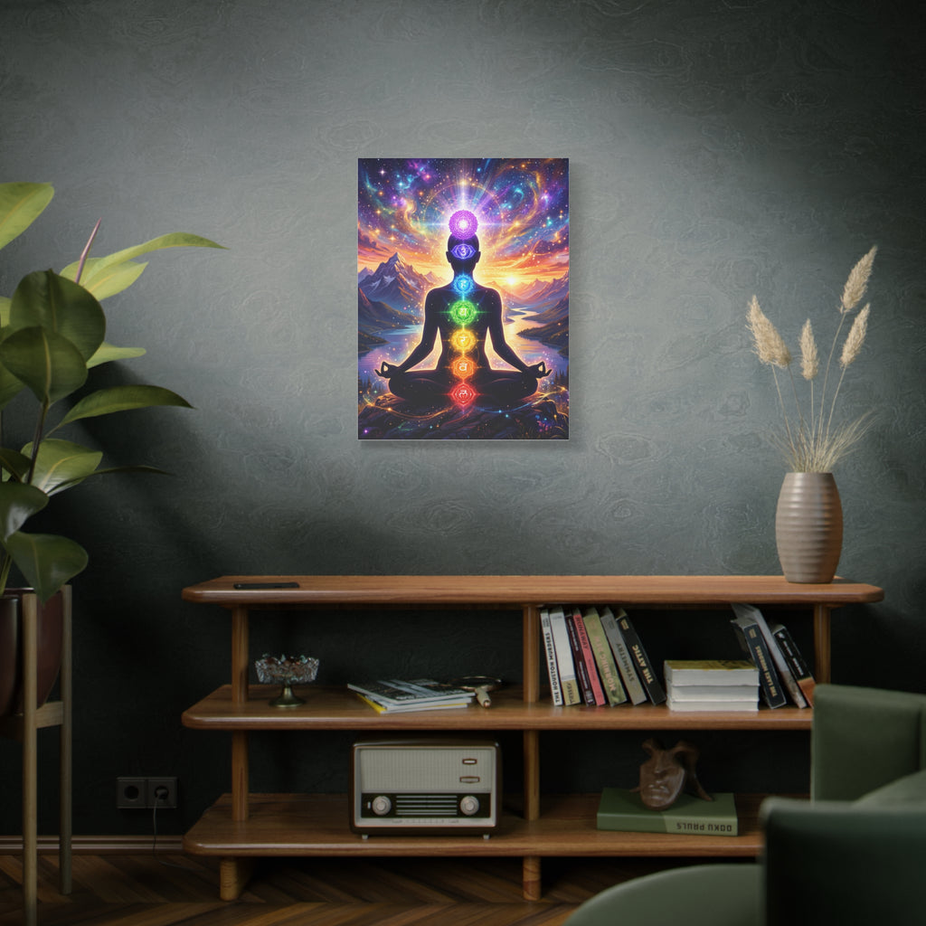 🌈✨ 7 Chakra Meditation Canvas — Energy Alignment & Spiritual Balance Wall Art 🧘🏾‍♀️🔮