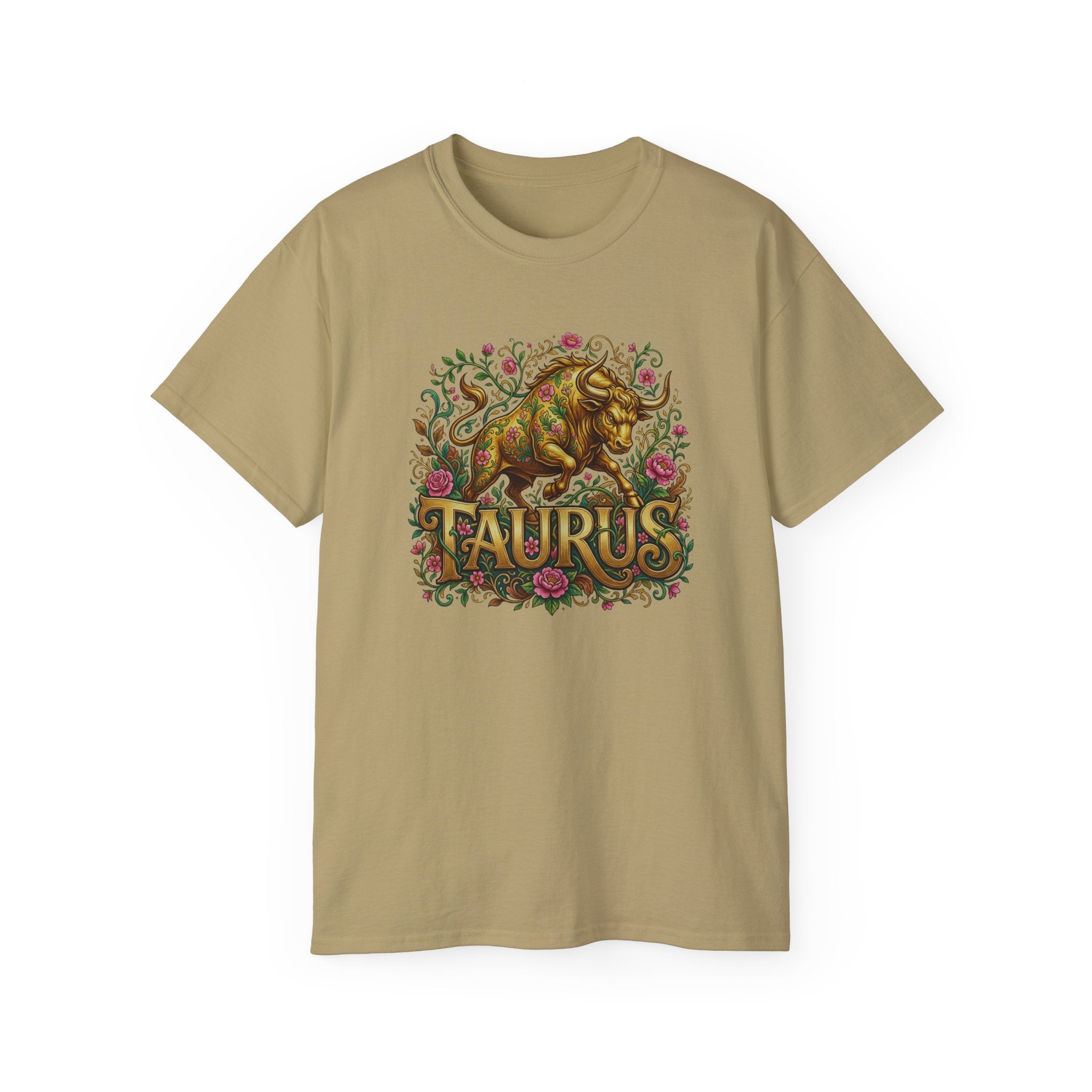 ♉🌸 TAURUS ZODIAC T-SHIRT — FLORAL BULL ENERGY & GROUNDED POWER TEE 🌸🐂