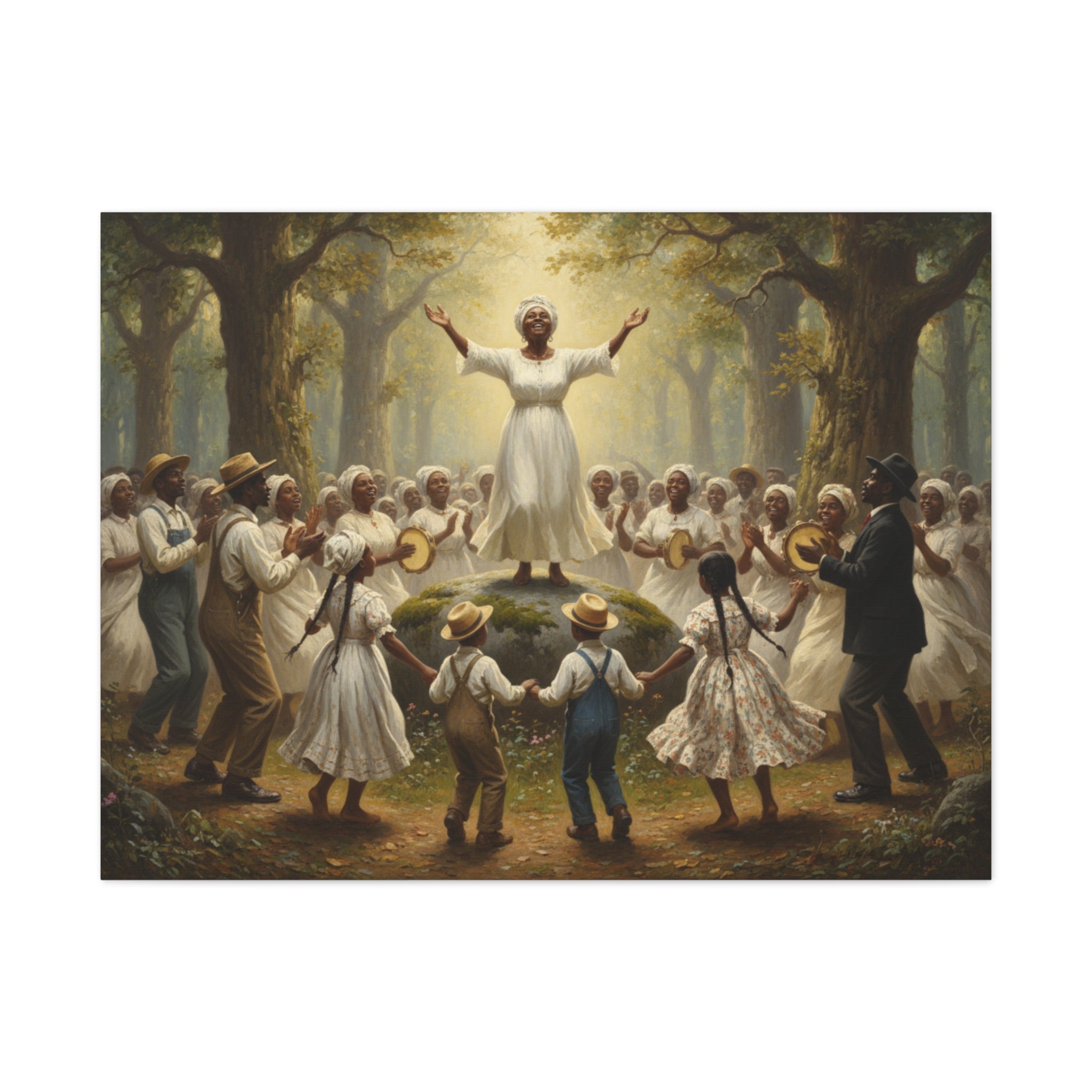 Gospel Revival Matte Canvas Print — "Hallelujah" Southern Praise Wall Art