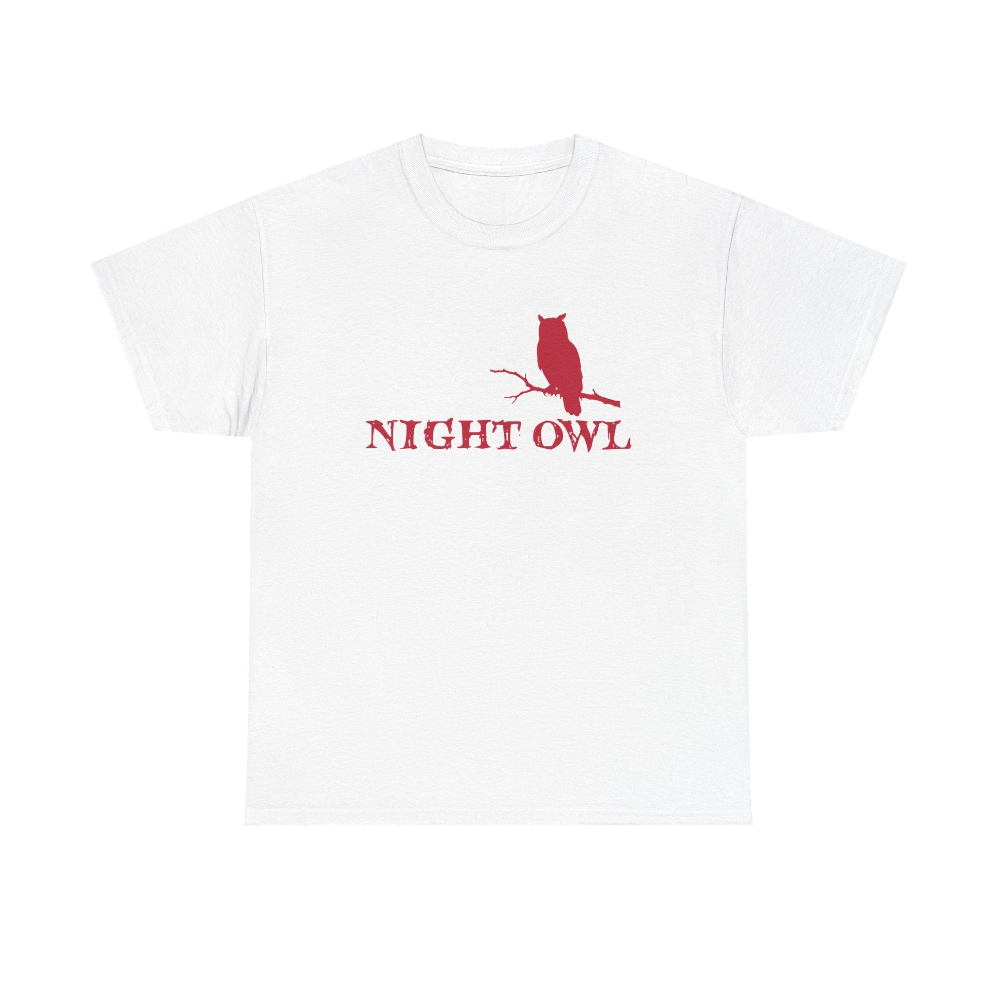 Night Owl Red Graphic Tee — Unisex Statement Shirt