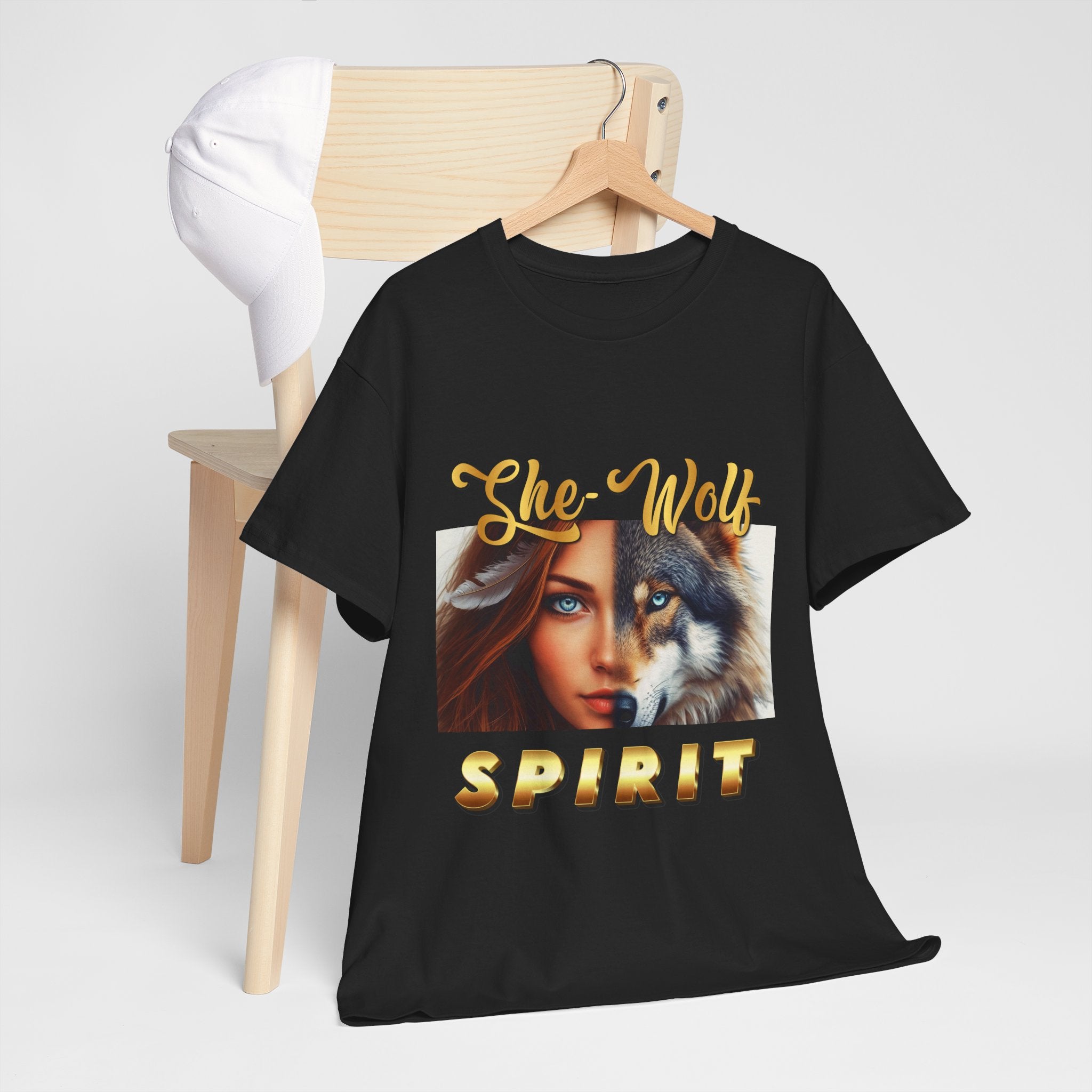 She-Wolf Spirit T-Shirt – Wild Feminine Energy Graphic Tee