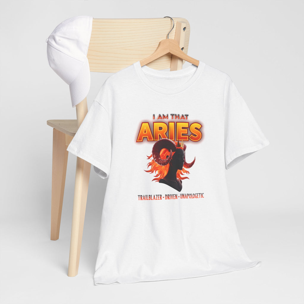 I Am That Aries™ — Bold Ram Zodiac Statement T-Shirt