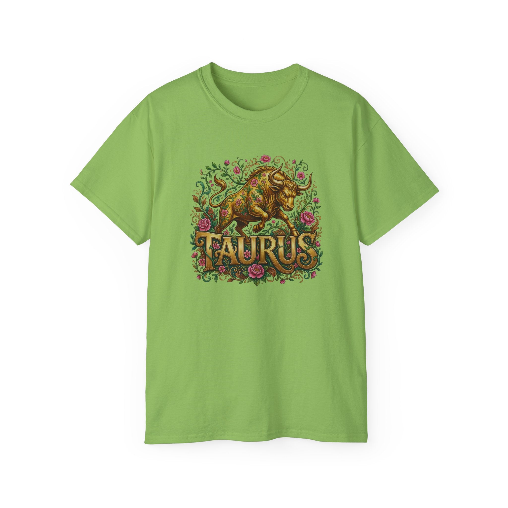 ♉🌸 TAURUS ZODIAC T-SHIRT — FLORAL BULL ENERGY & GROUNDED POWER TEE 🌸🐂