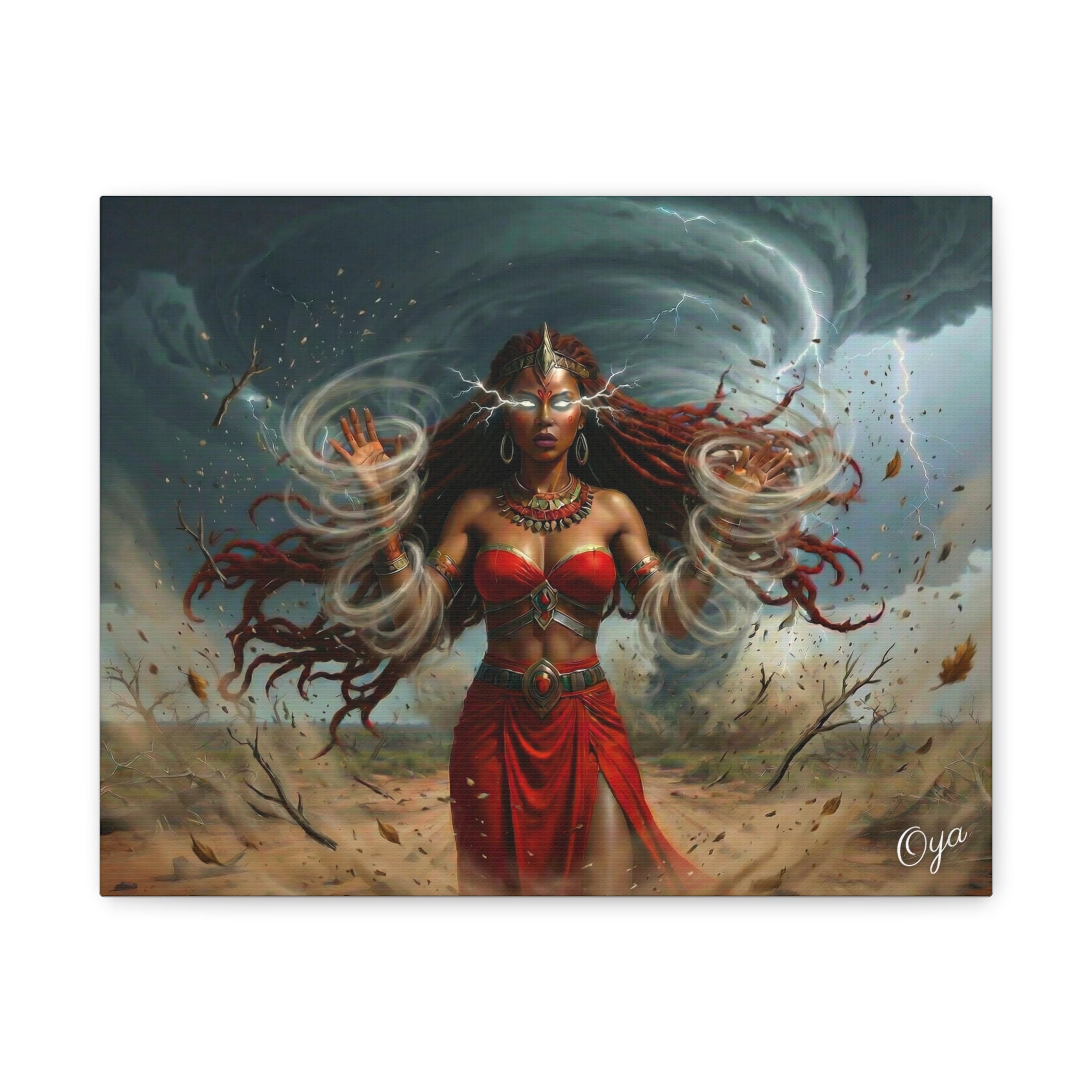 Oya Goddess of the Storm Matte Canvas