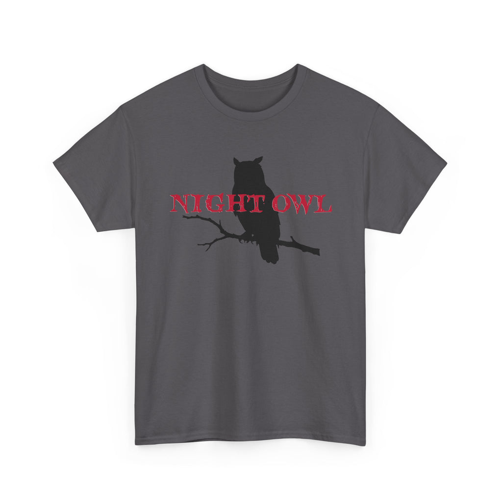 Night Owl T-Shirt — Silhouette Owl on Branch Graphic Tee
