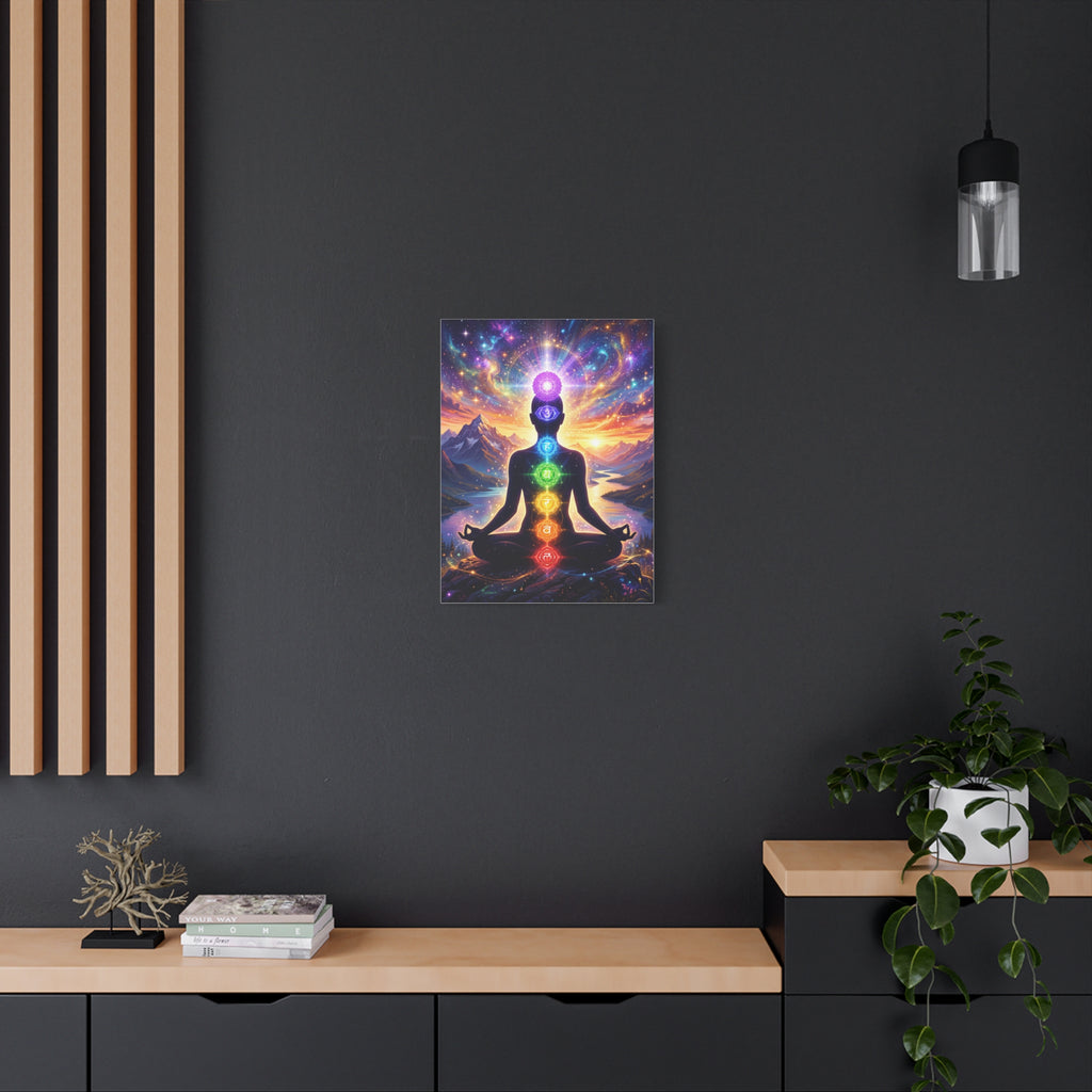 🌈✨ 7 Chakra Meditation Canvas — Energy Alignment & Spiritual Balance Wall Art 🧘🏾‍♀️🔮