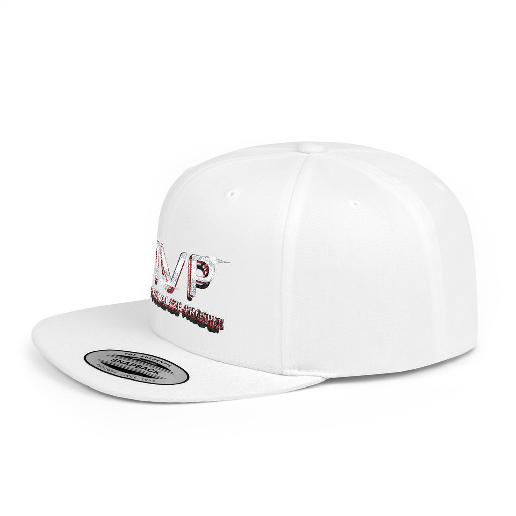 MVP™ Flat Bill Snapback — Embroidered Statement Cap