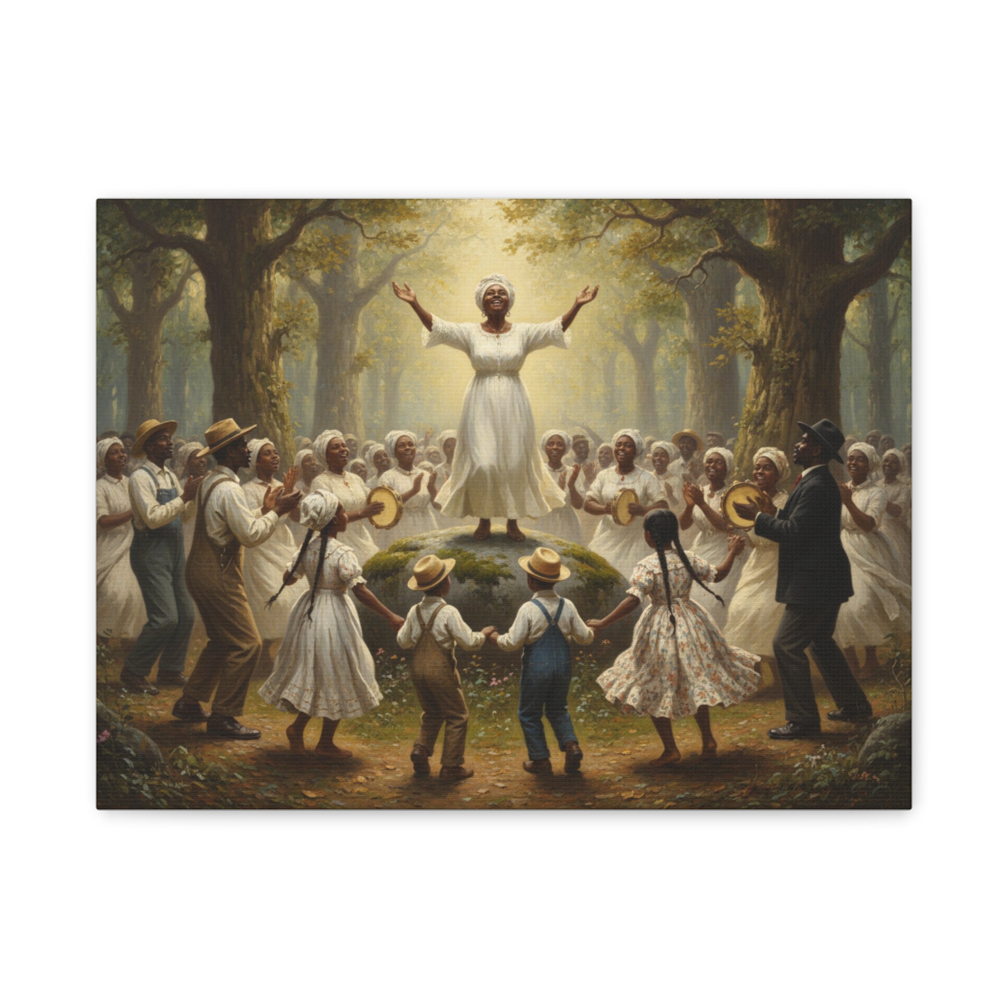Gospel Revival Matte Canvas Print — "Hallelujah" Southern Praise Wall Art