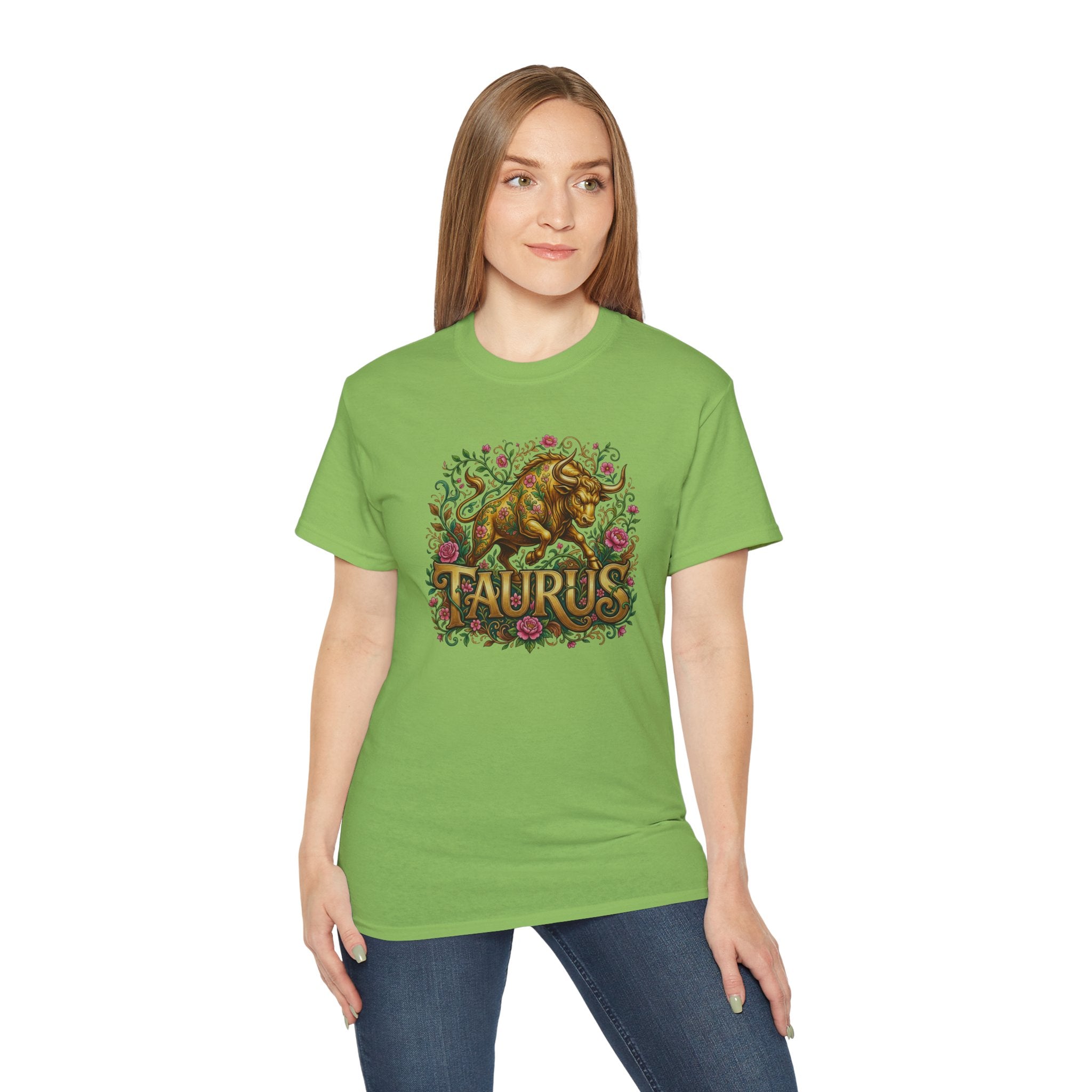 ♉🌸 TAURUS ZODIAC T-SHIRT — FLORAL BULL ENERGY & GROUNDED POWER TEE 🌸🐂