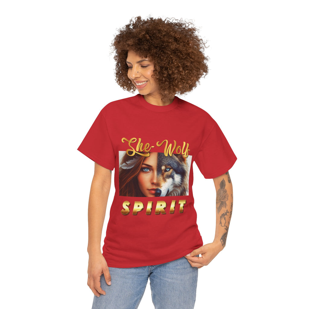 She-Wolf Spirit T-Shirt – Wild Feminine Energy Graphic Tee