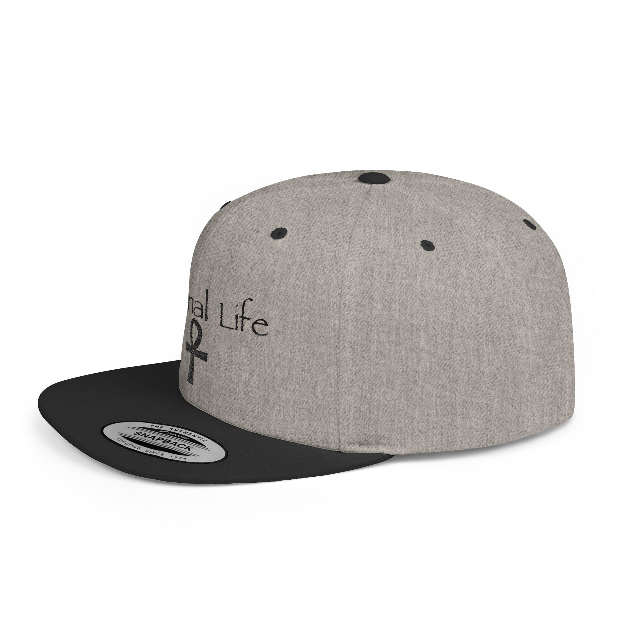 Eternal Life Snapback Hat — Ankh Embroidered Flat Bill Cap