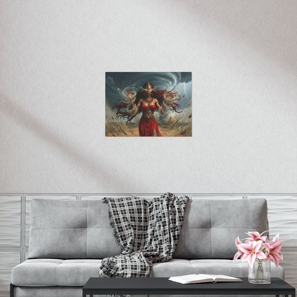 Oya Storm Goddess Fantasy Art Print—Uncoated Poster