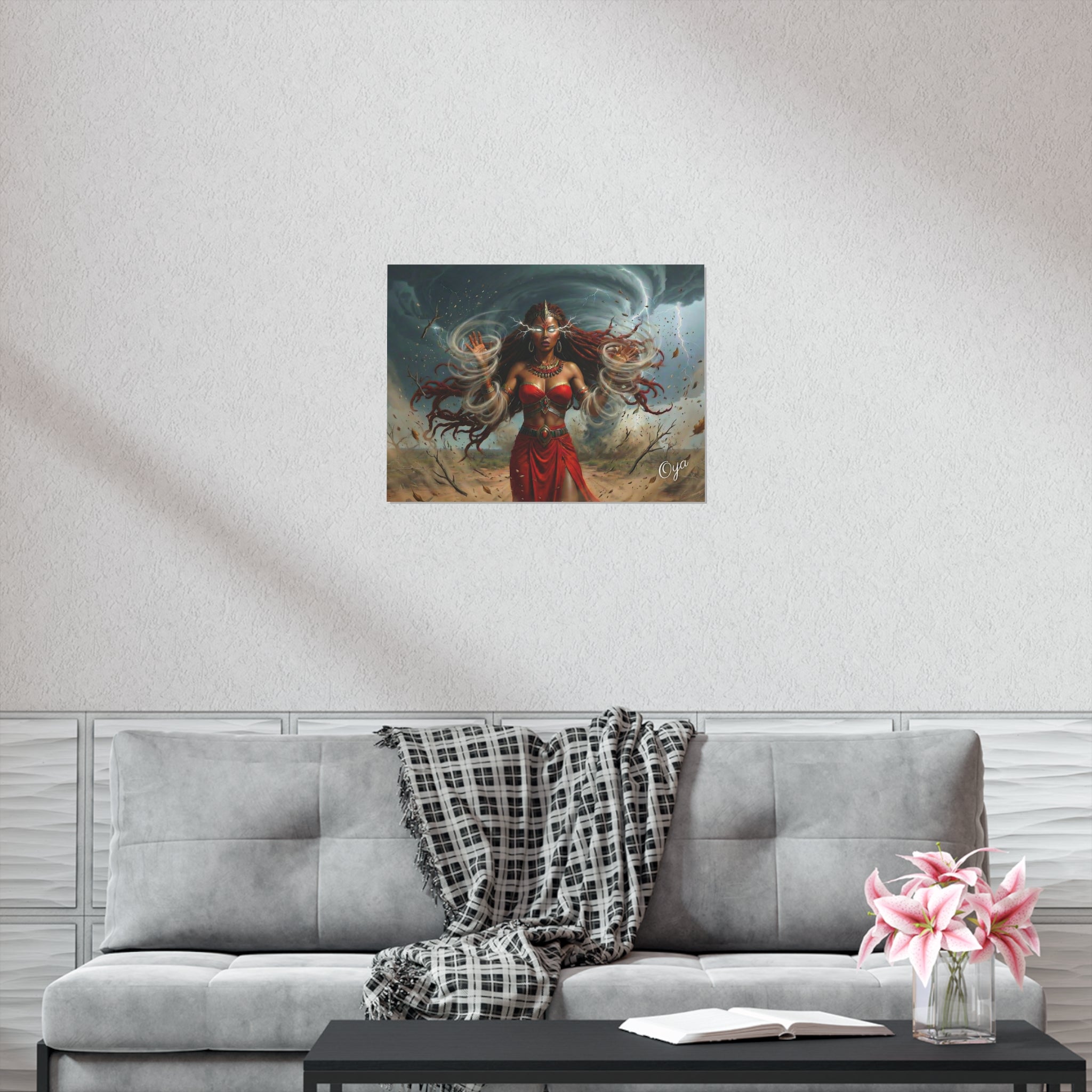 Oya Storm Goddess Fantasy Art Print—Uncoated Poster
