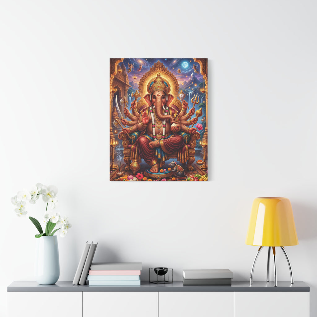 🐘✨ Sacred Ganesha Blessings Canvas — Divine Protection & Abundance Wall Art 👑🪷