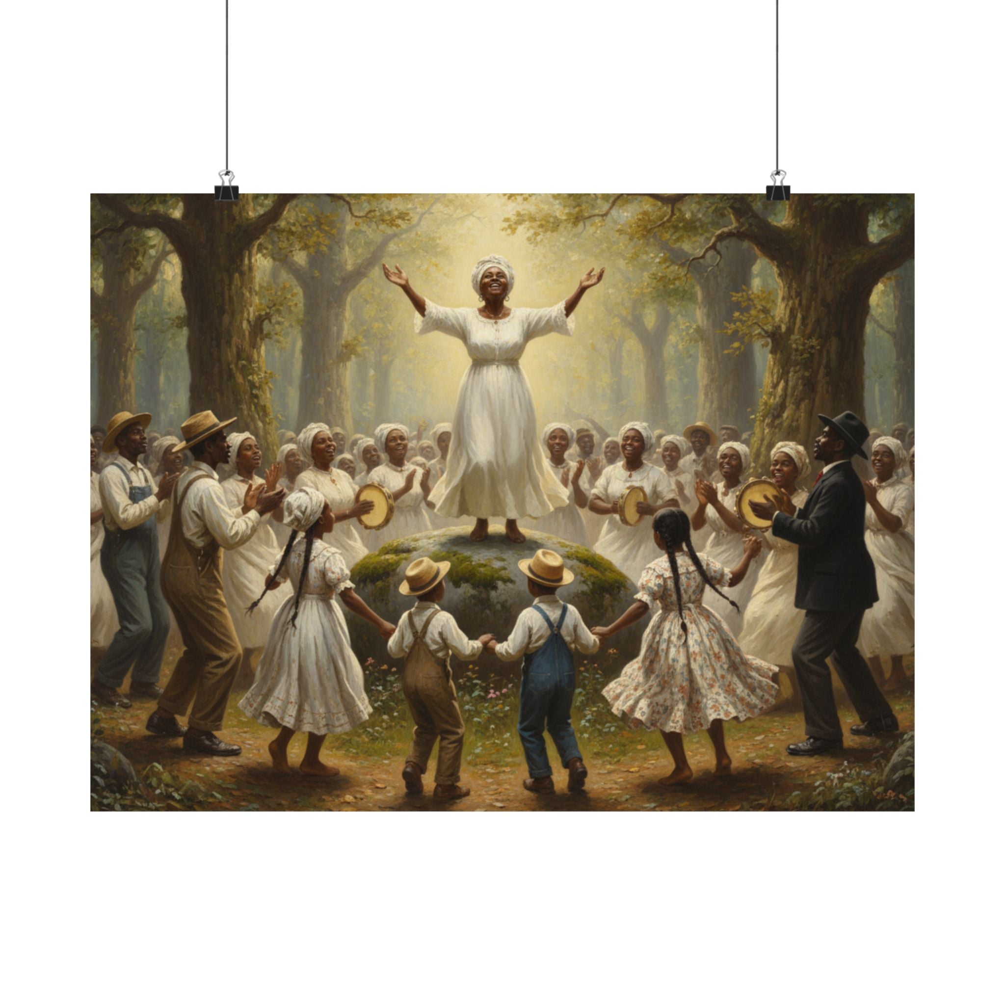 Spiritual Revival Matte Poster — Community Gospel Worship Art Print