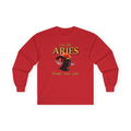 Aries Zodiac Long Sleeve Tee — "I Am The Aries" Astrology Ram Shirt