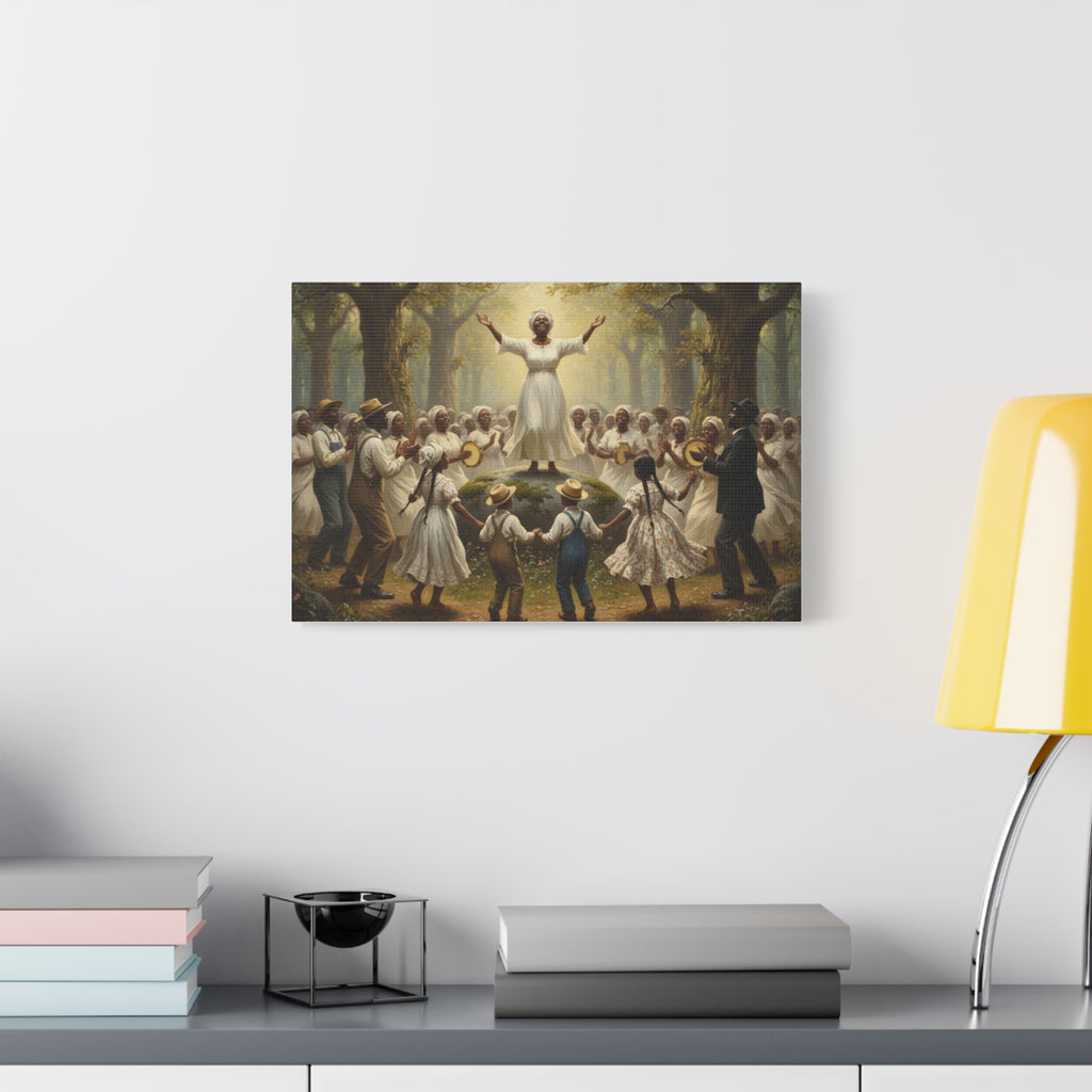 Gospel Revival Matte Canvas Print — "Hallelujah" Southern Praise Wall Art