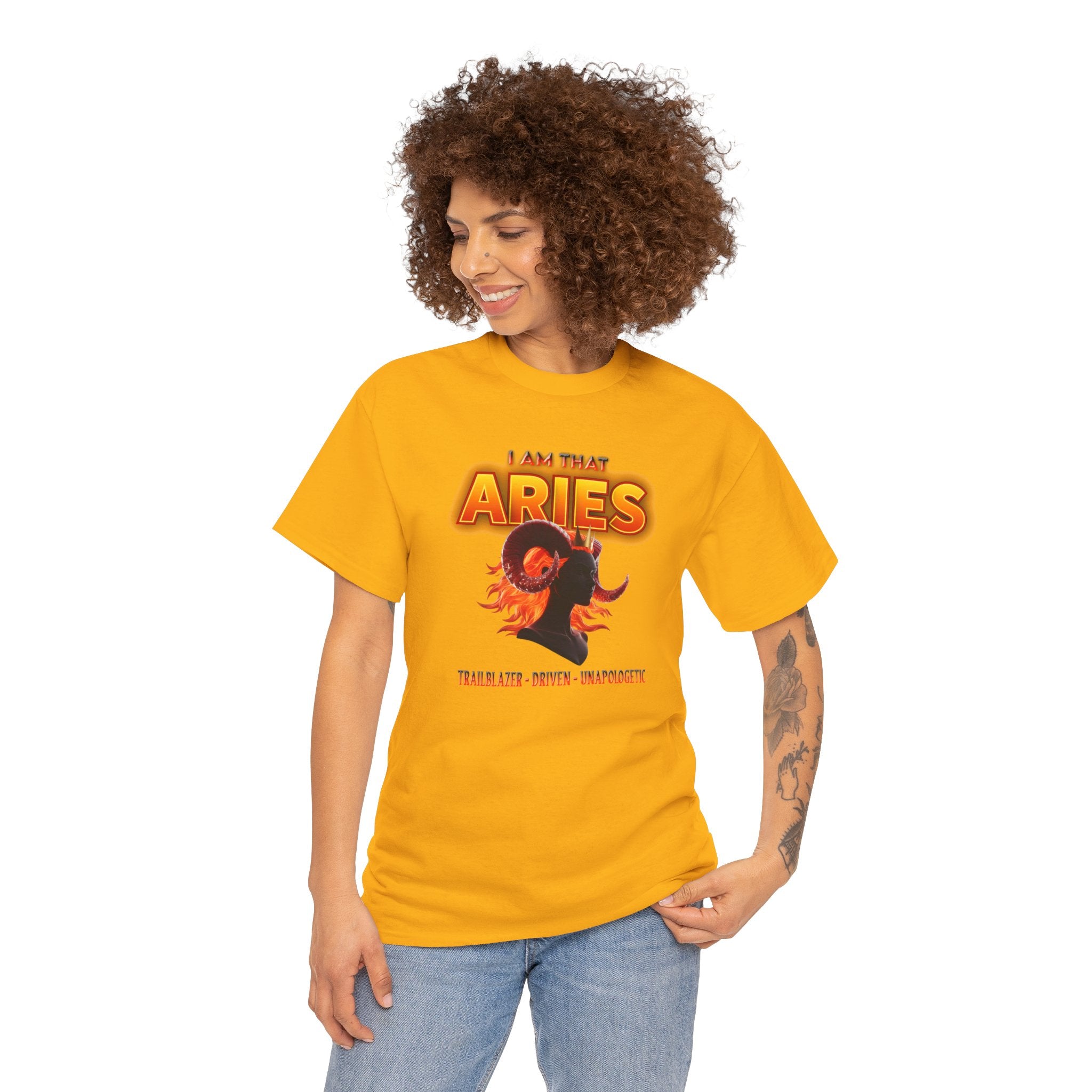 I Am That Aries™ — Bold Ram Zodiac Statement T-Shirt