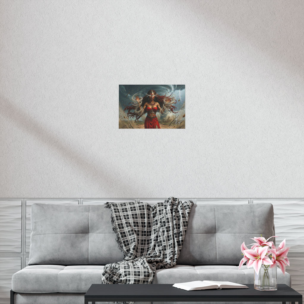 Oya Storm Goddess Fantasy Art Print—Uncoated Poster